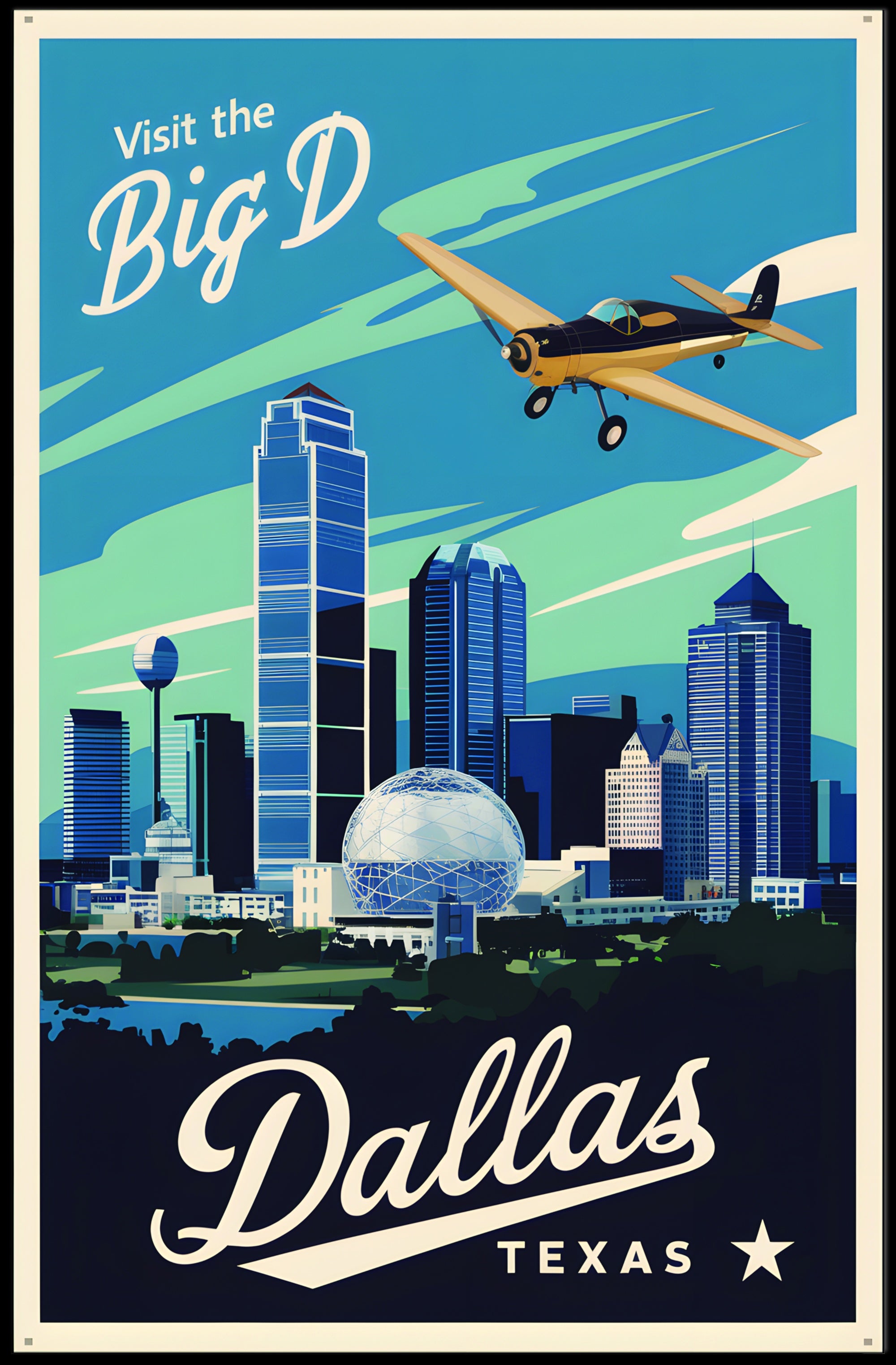 Visit the Big D Poster