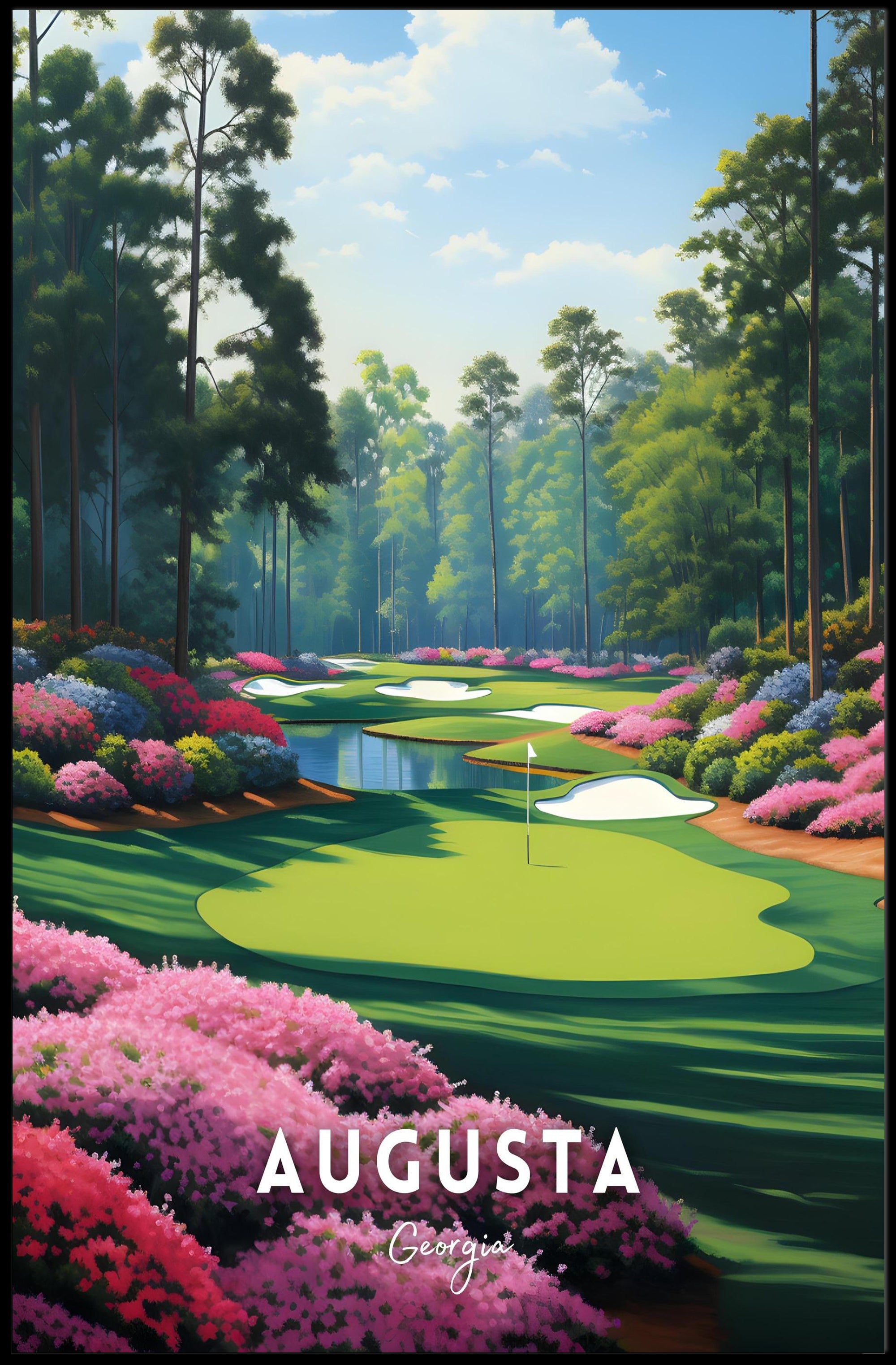 Serene Augusta Golf Course Art - Sports Poster