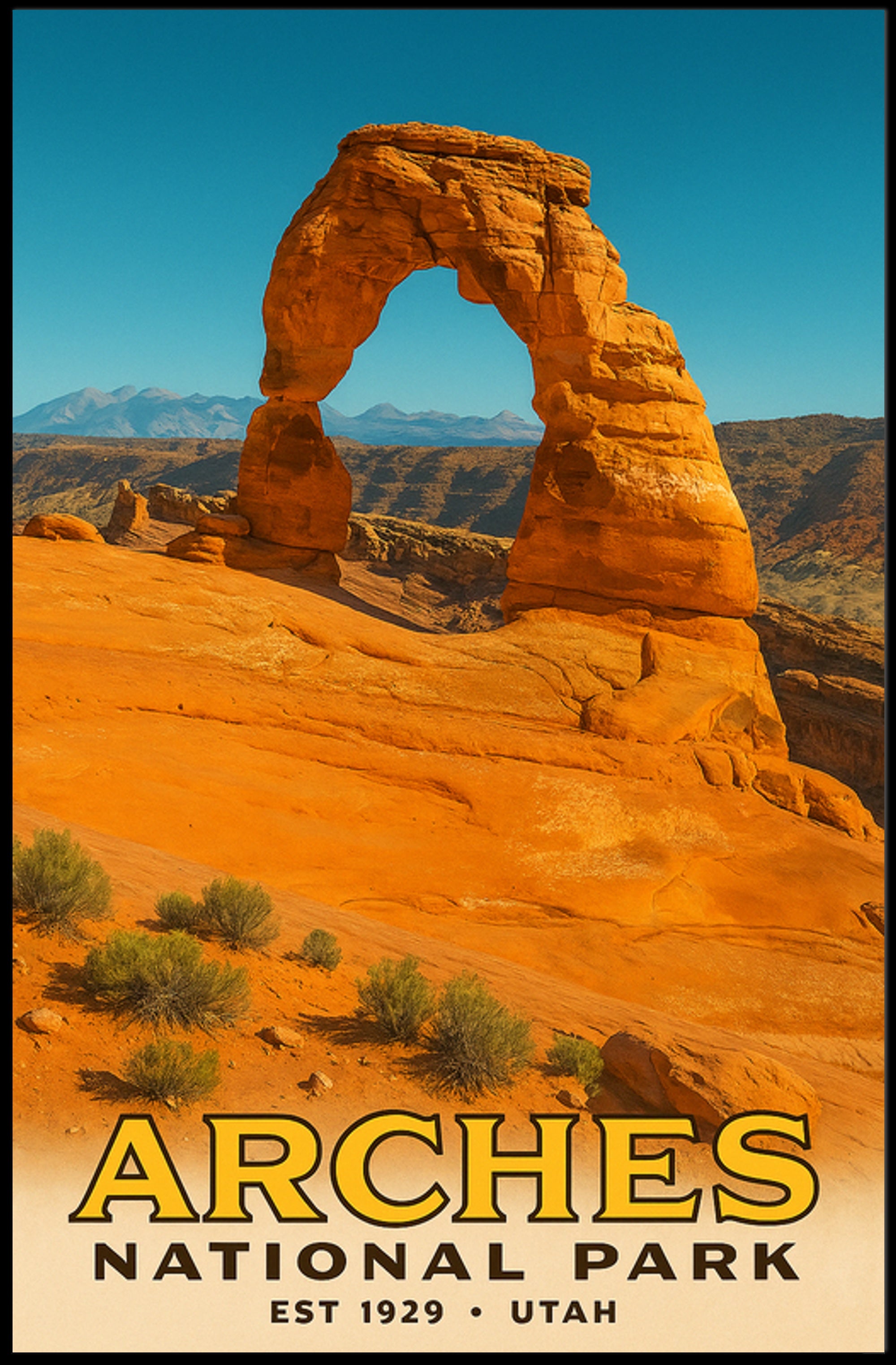 Arches National Park Vintage Poster Print