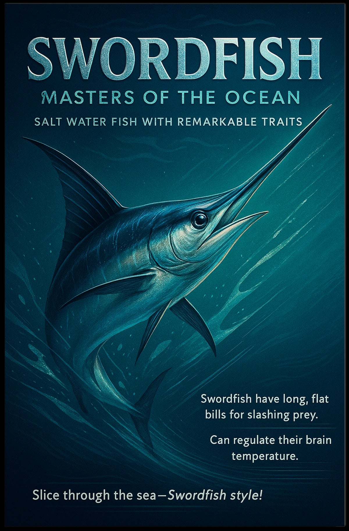 Swordfish Masters of the Ocean Poster