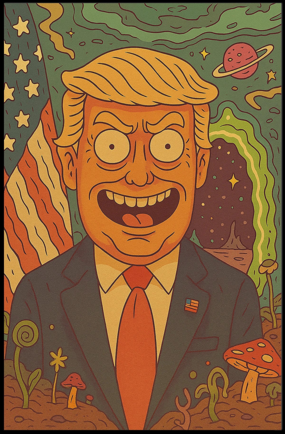 Cosmic Portrait President Trump Poster