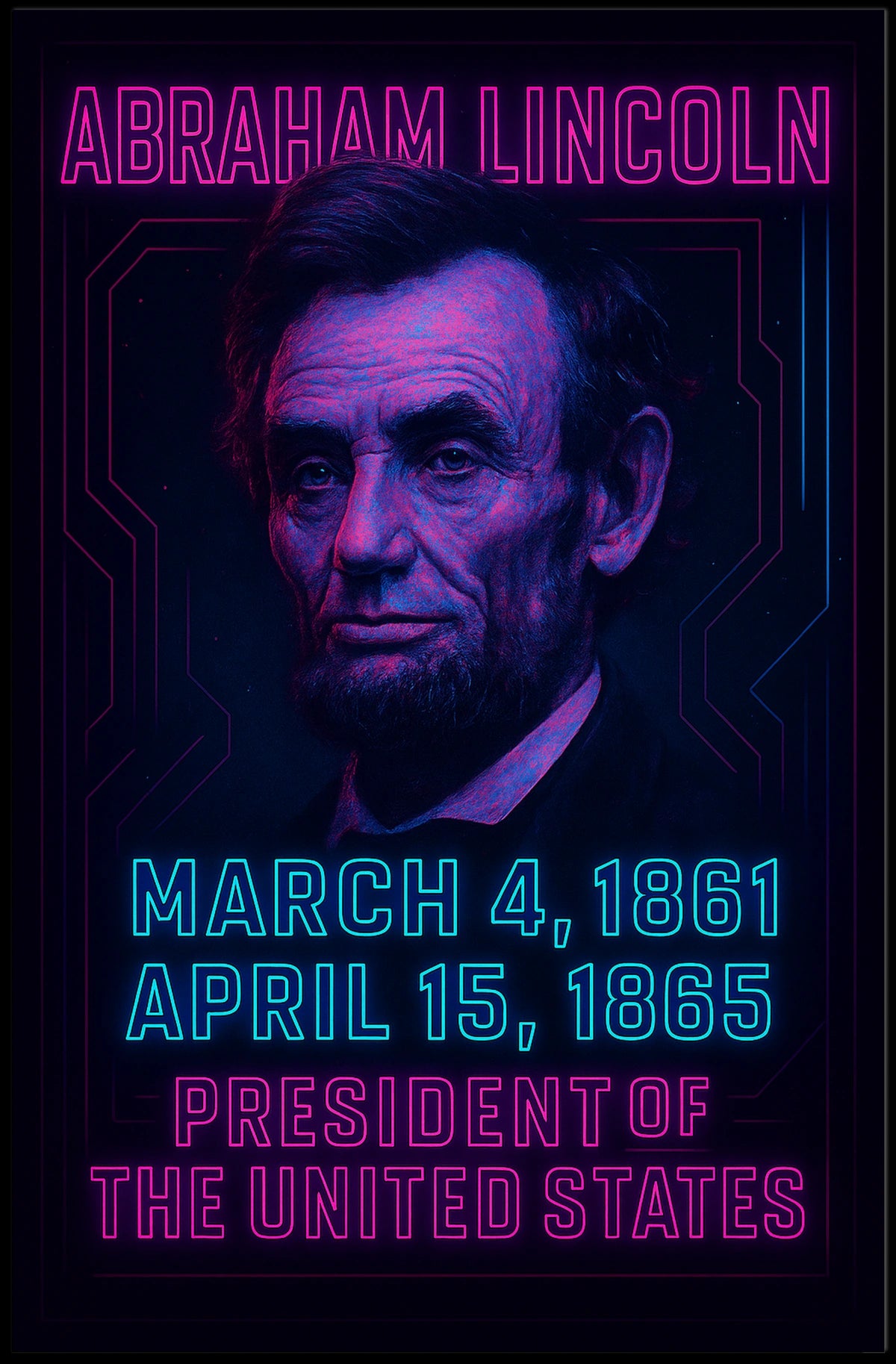 AbrahamLincolnLegacy CivilWarEraHeritage Iconography Portrait Poster