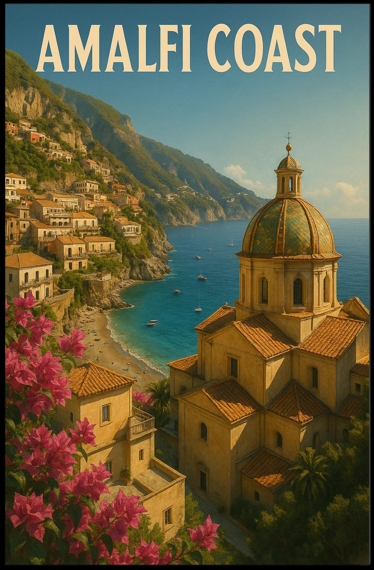 Amalfi Coast Poster Museum Quality Wall Art Print 18x24