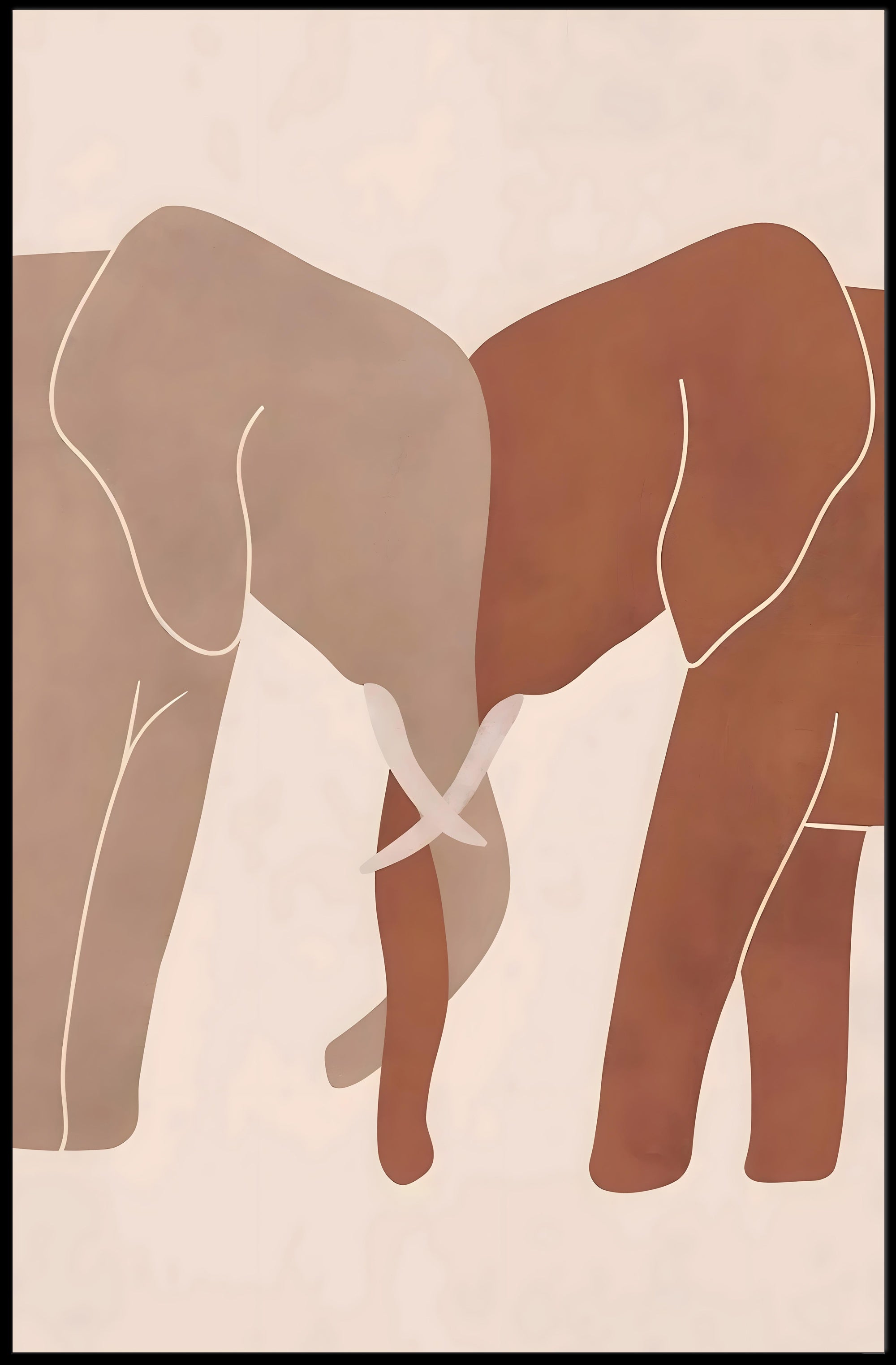 Elephants in Harmony Poster