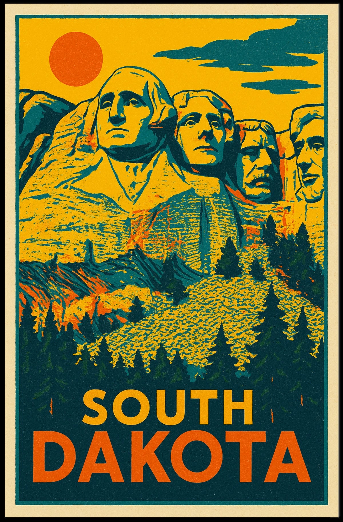 Mount Rushmore In South Dakota Poster