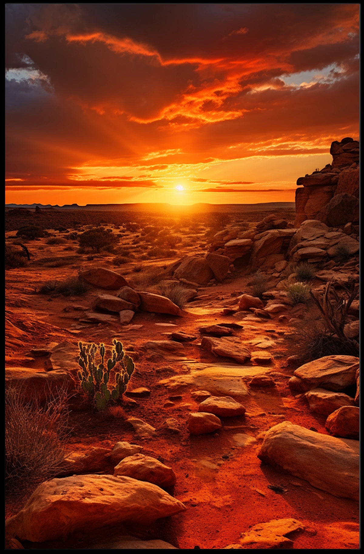 Desert Sunset Serenity Poster
