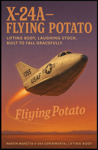 Flying Potato Experimental Aviation Humor Futuristic Sci-Fi Poster
