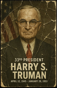 Harry S. Truman 33rd President of the United States Damaged Photograph Poster