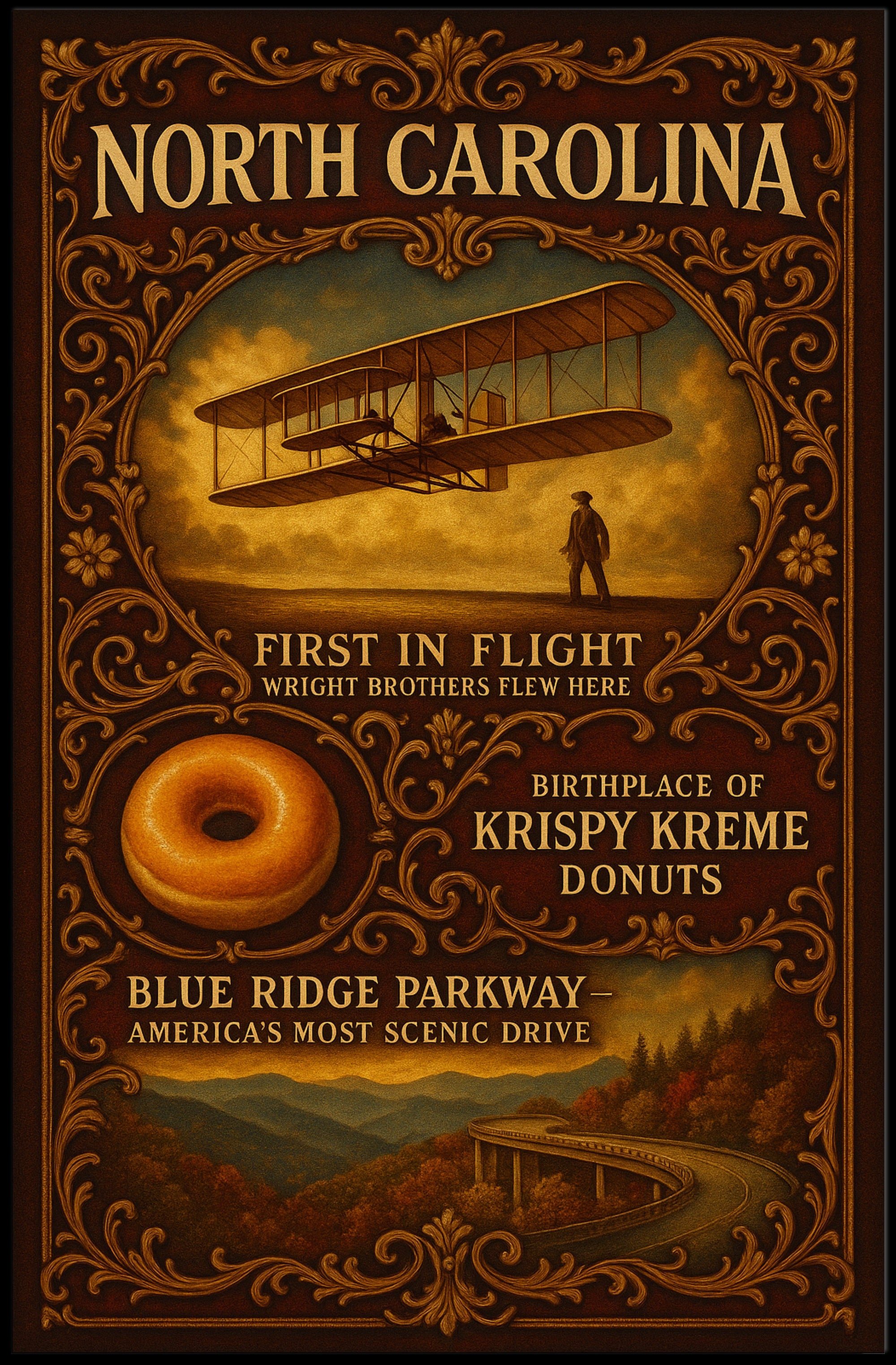 North Carolina A Heritage of Innovation and Beauty Poster