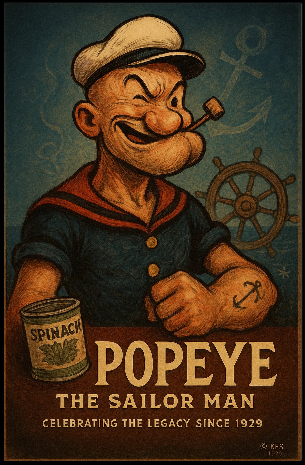 Popeye 1929 Art Poster POP-14