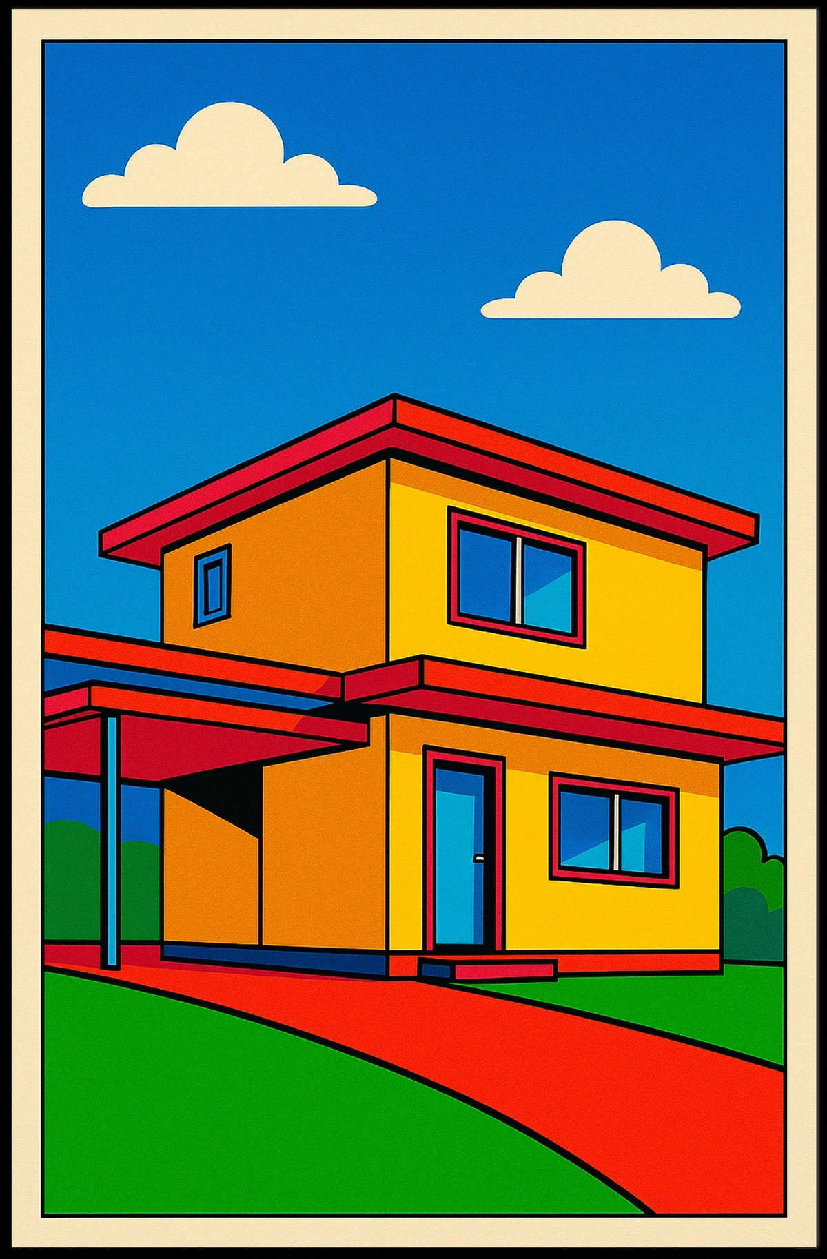 Modern Pop Art House Modern Poster