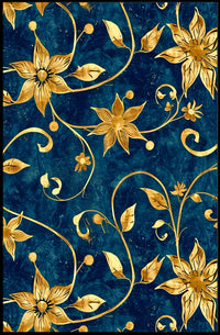 Luxurious Floral Baroque Art Nouveau Design Artistic Poster