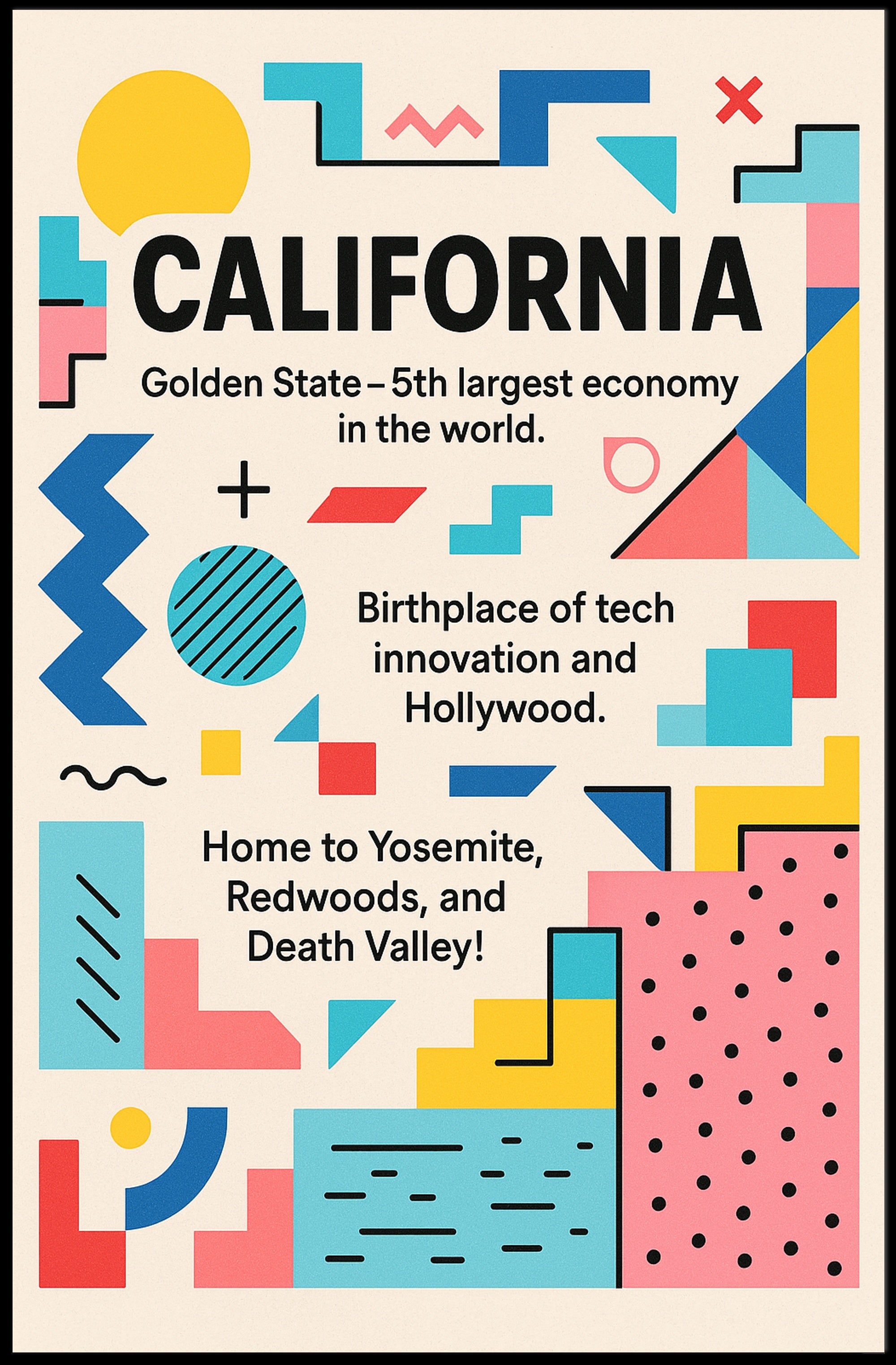 California The Golden State Poster PosterGoat