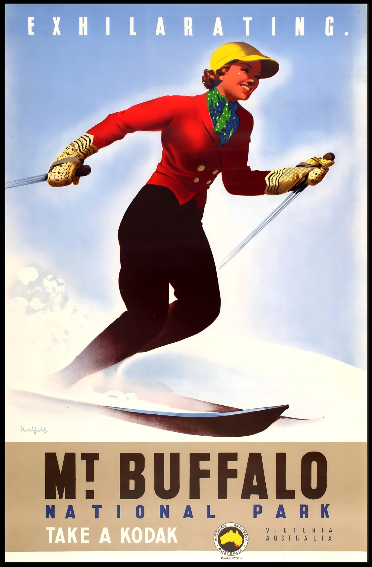 Exhilarating Adventure At Mt Buffalo Poster Modern Wall Art