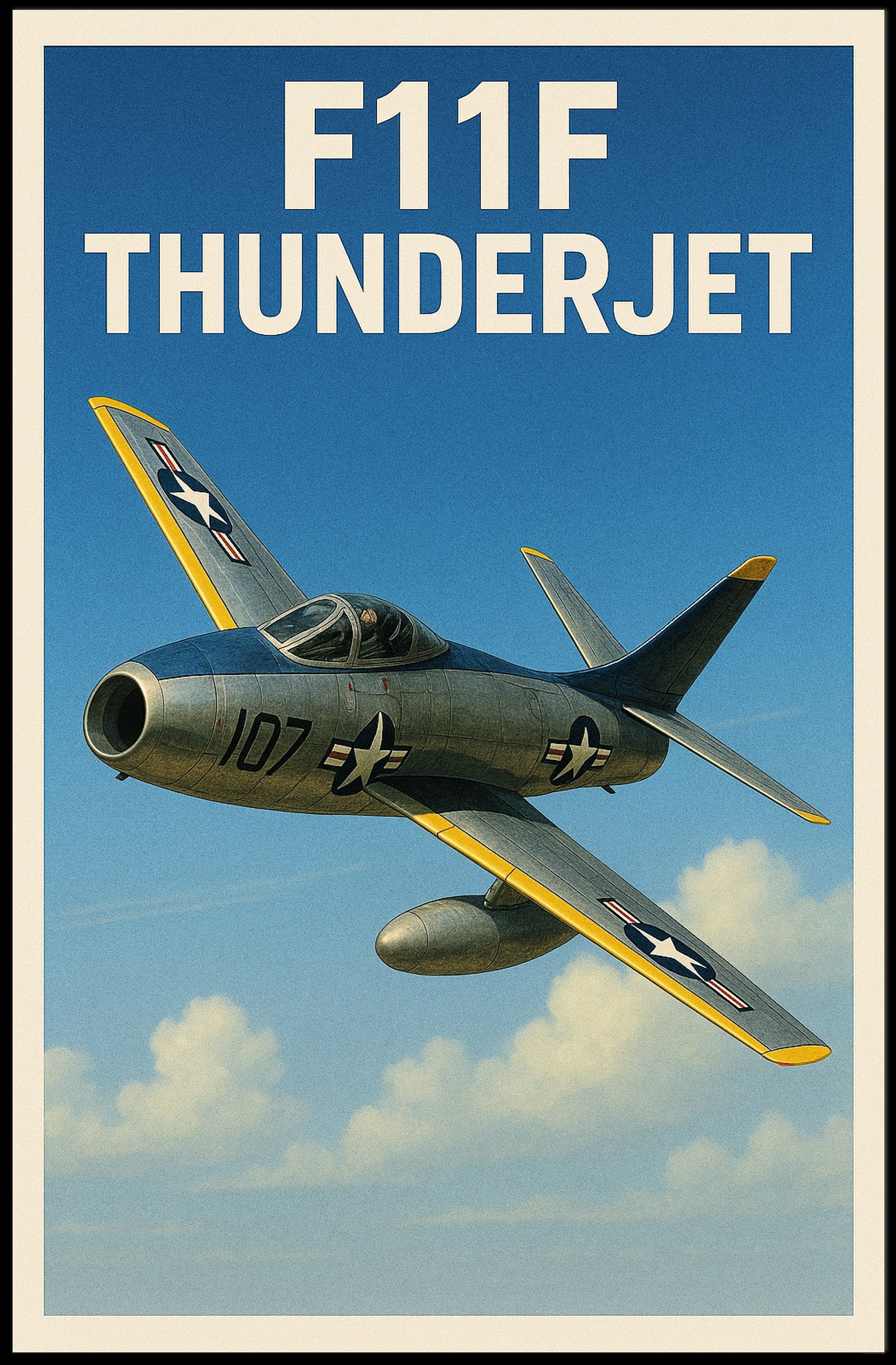 F11F Thunderjet Poster PosterGoat