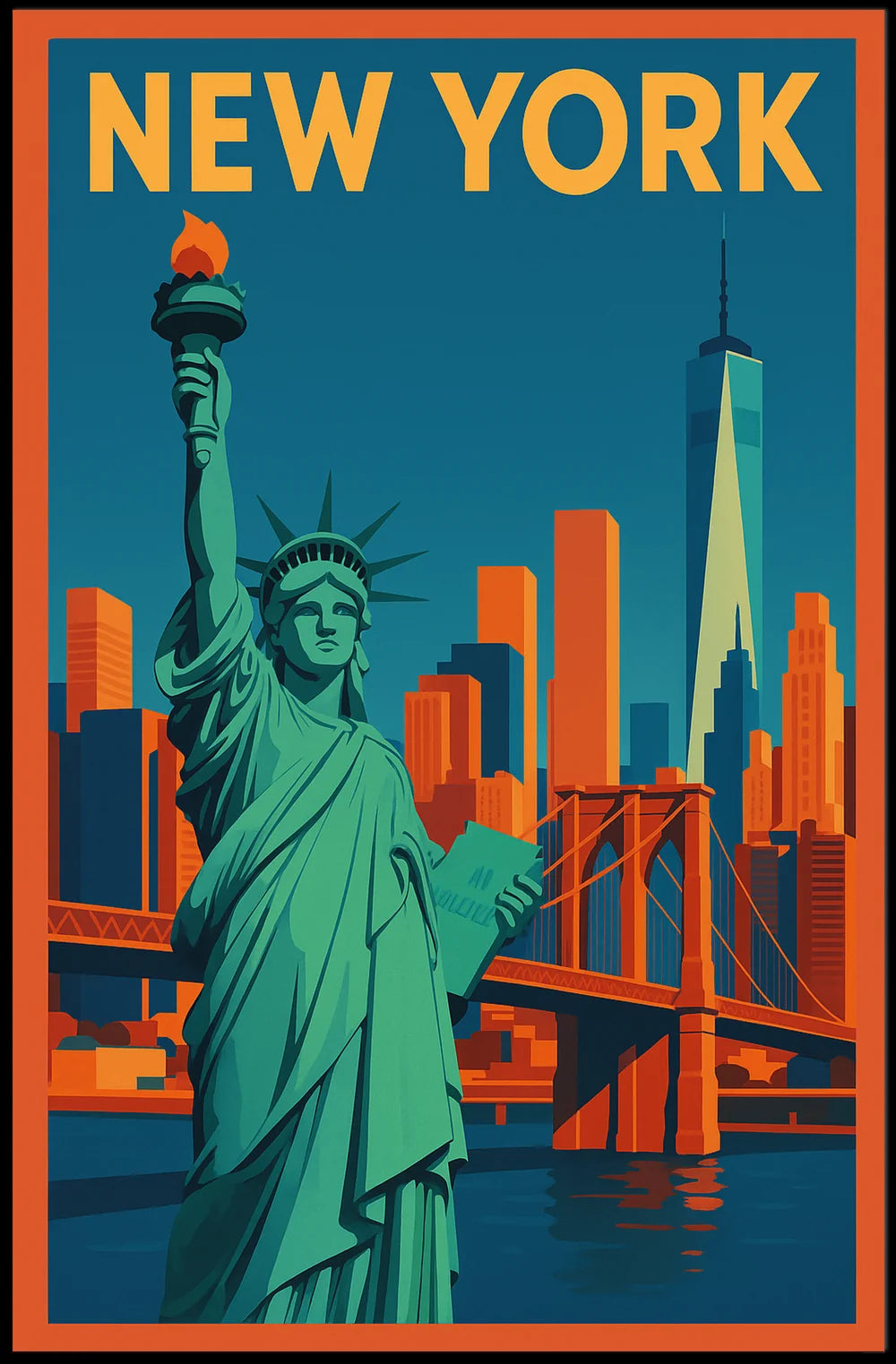 Flat New York Poster Museum Quality Wall Art City Lovers