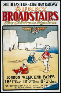 Vintage Broadstairs Seaside Travel Poster for Family Holidays PosterGoat