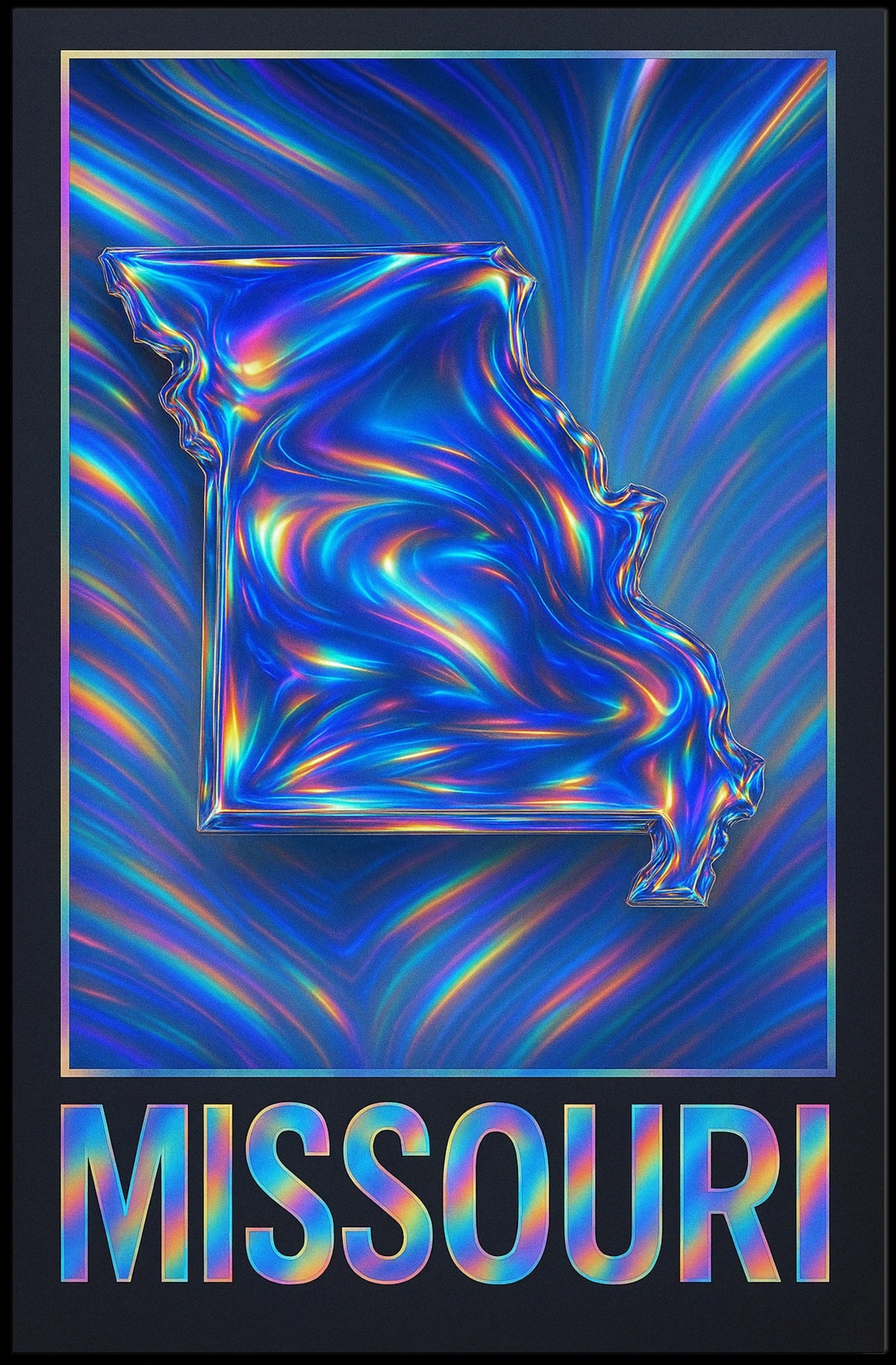 Missouri In Vibrant Waves Poster