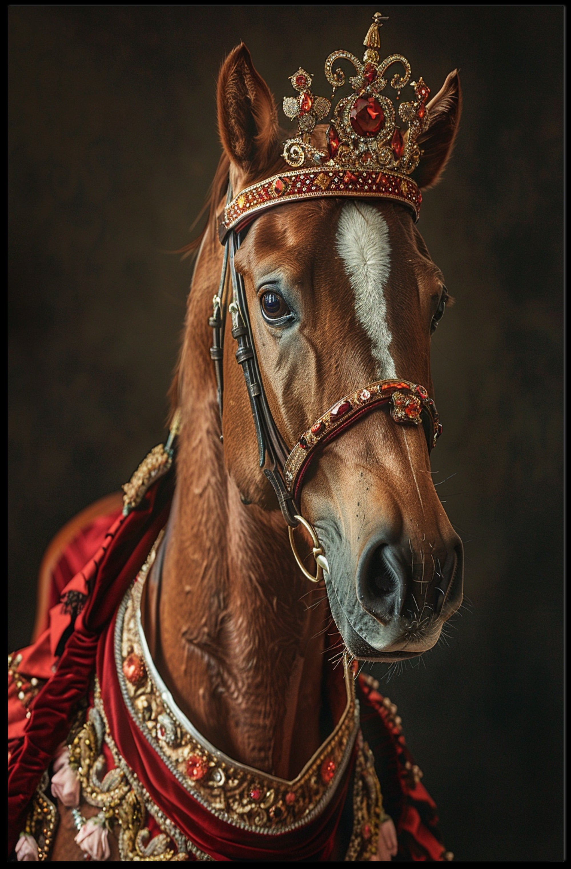 Regal Equine Elegance Art Print Poster for Home Decor PosterGoat