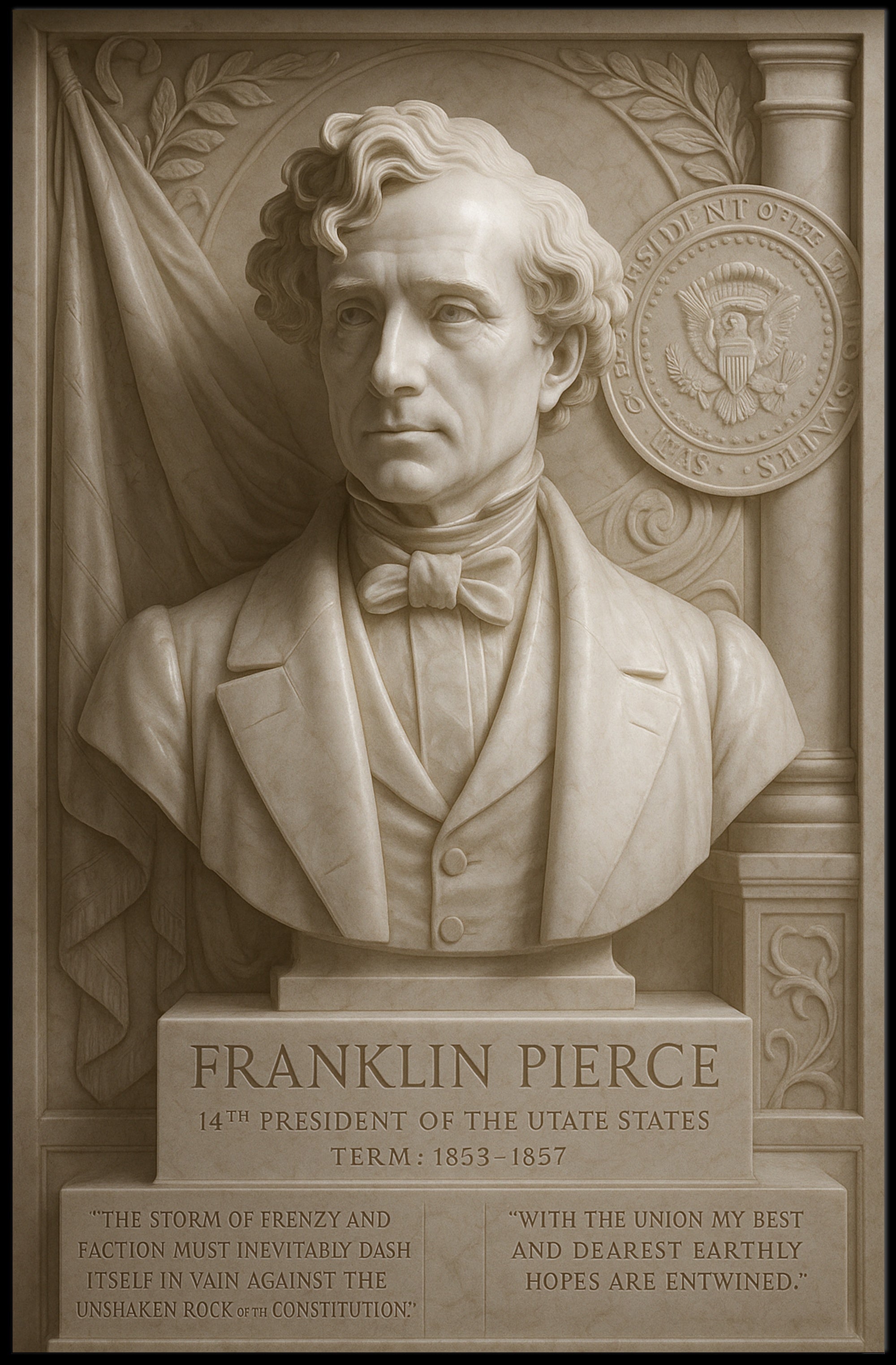 Franklin Pierce Presidential Tribute Historical or Presidential Poster