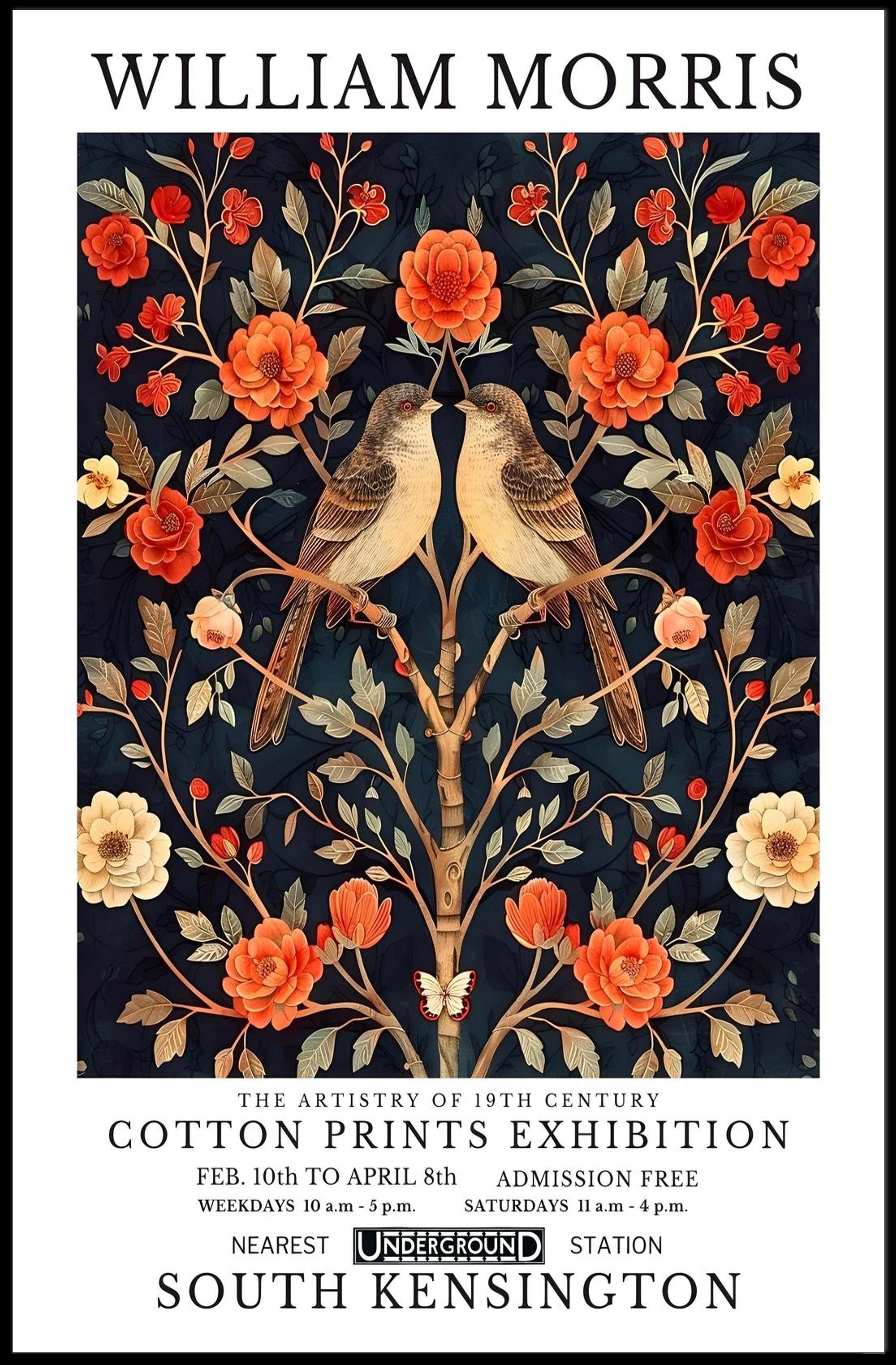 William Morris Exhibition Poster: Cultural or Heritage Poster