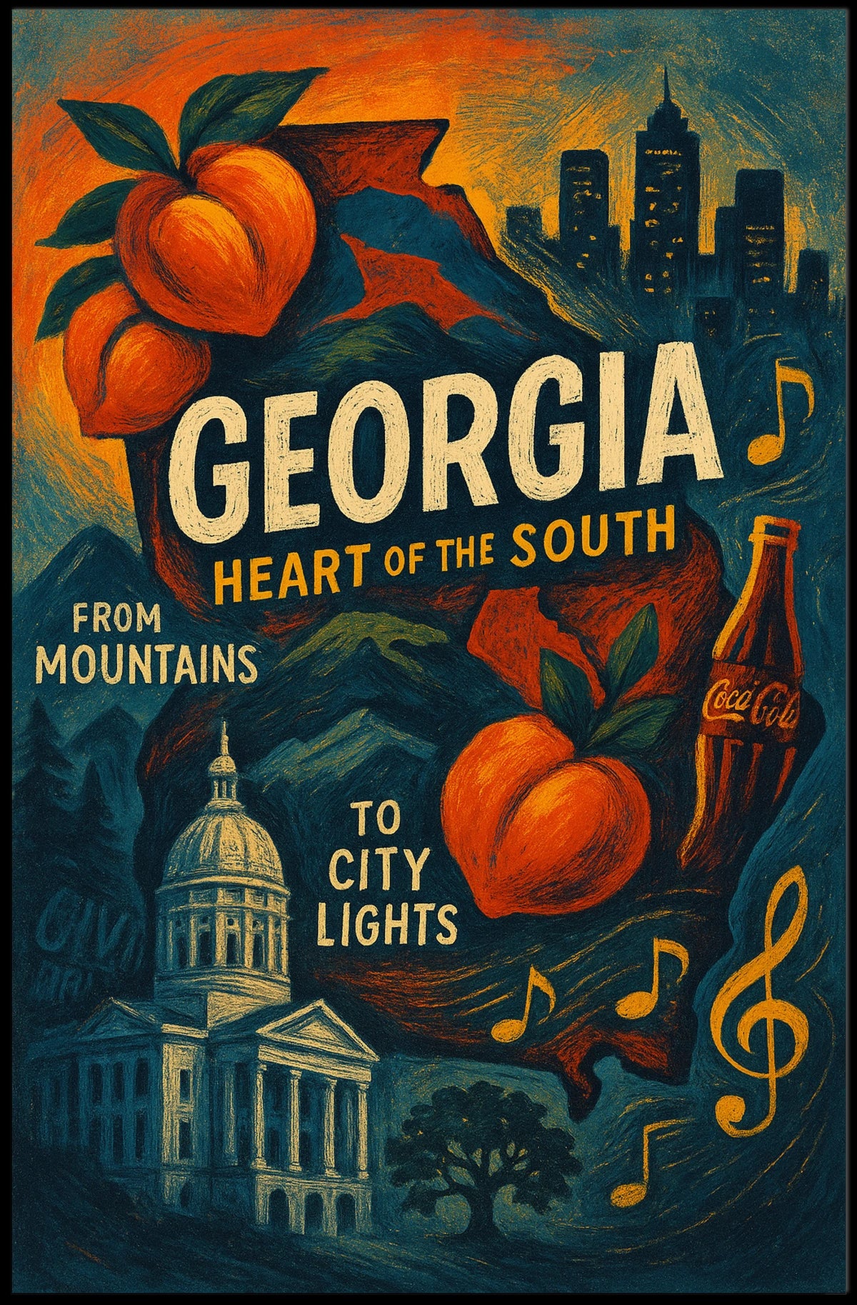 Georgia Heart Of The South Poster