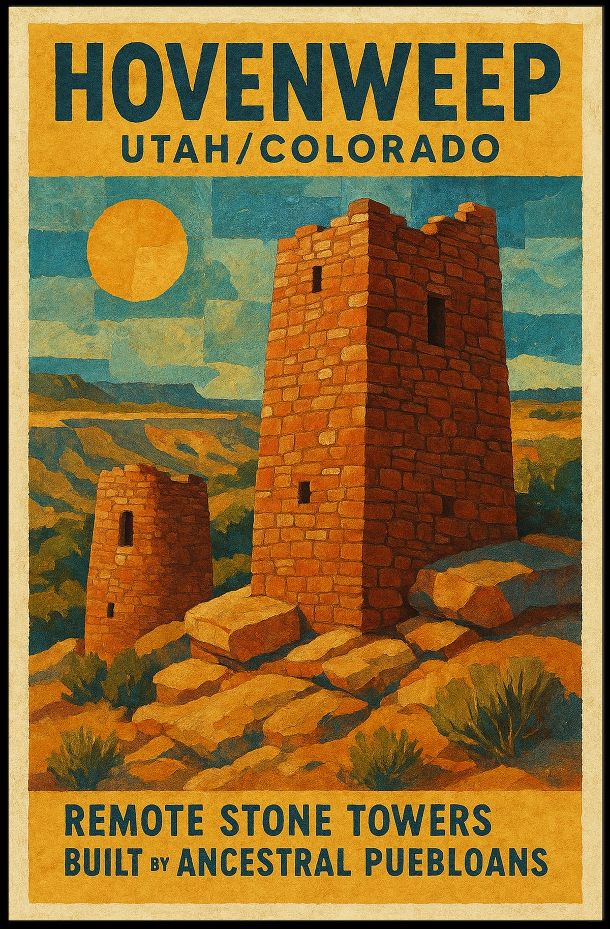 Hovenweep Ancient Stone Towers Poster