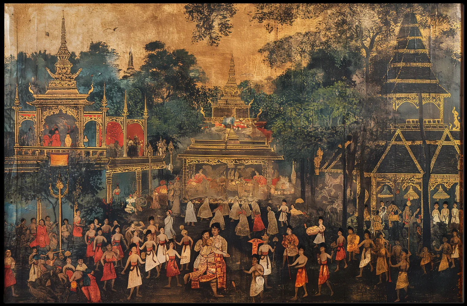 Southeast Asian Cultural Celebration Art Poster Print