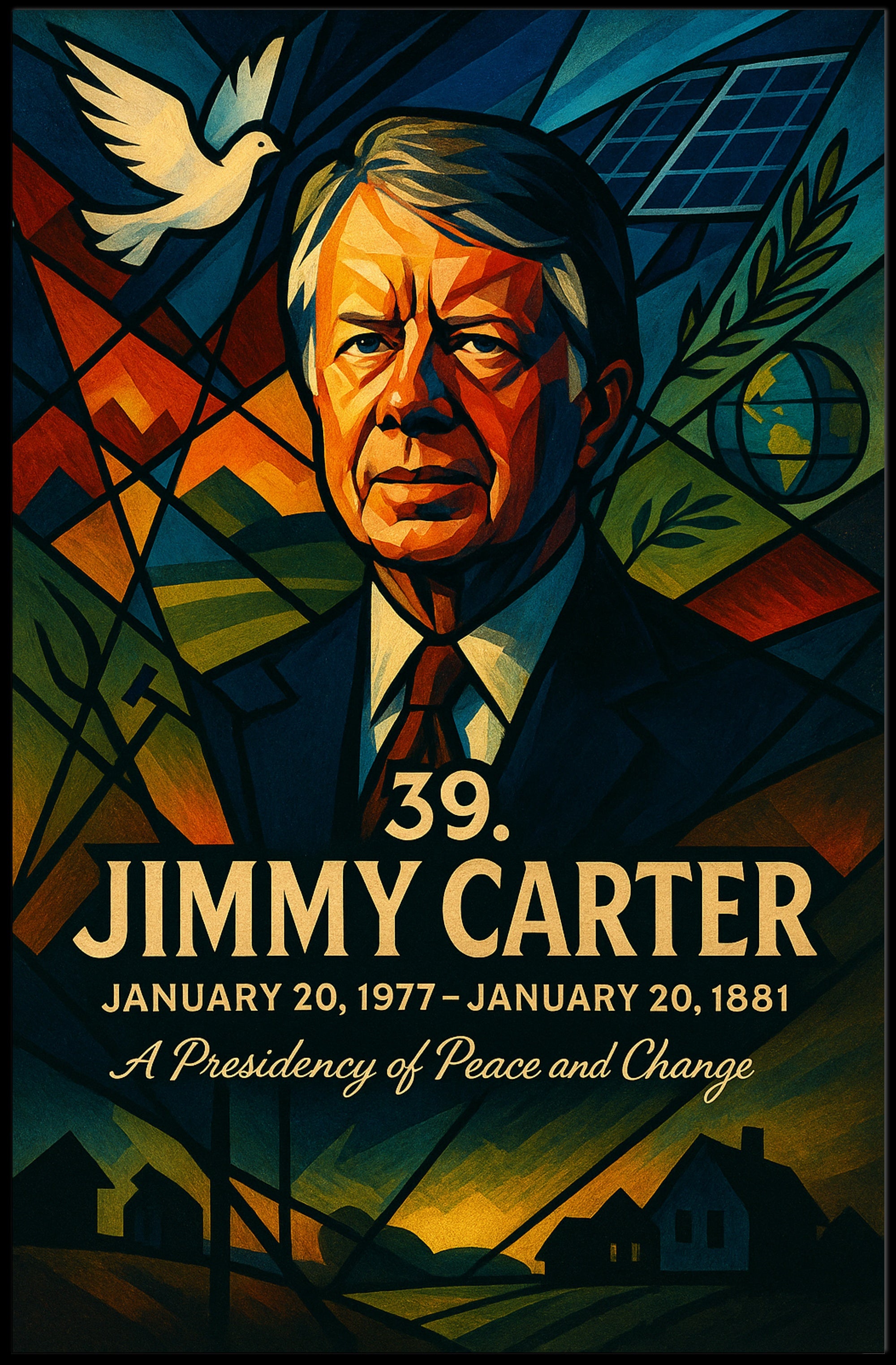 Jimmy Carter United States Leader Fine Art Print PosterGoat