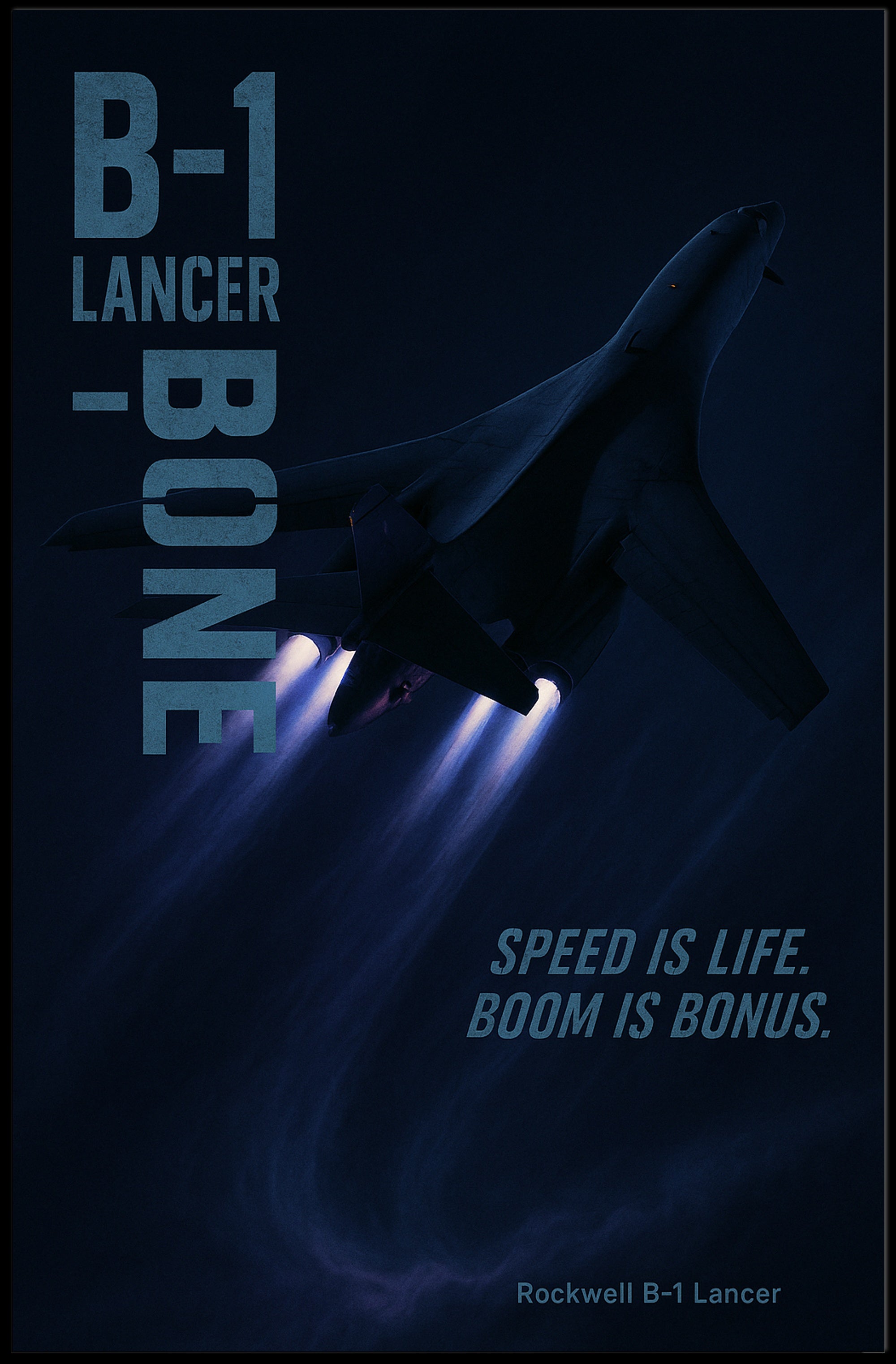 B-1 Lancer Modern Aircraft Military Poster