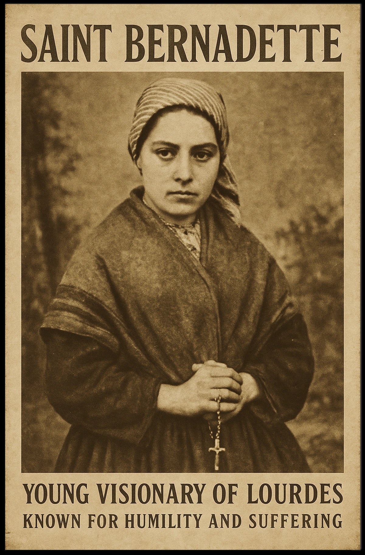 Saint Bernadette Young Visionary Of Poster