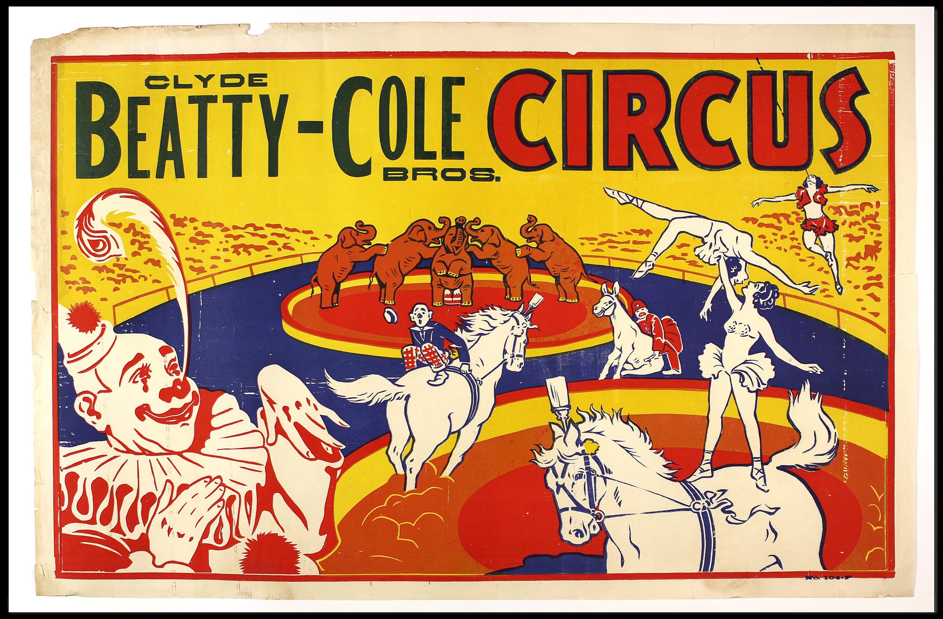 Clyde Beatty-Cole Circus Extravaganza Poster