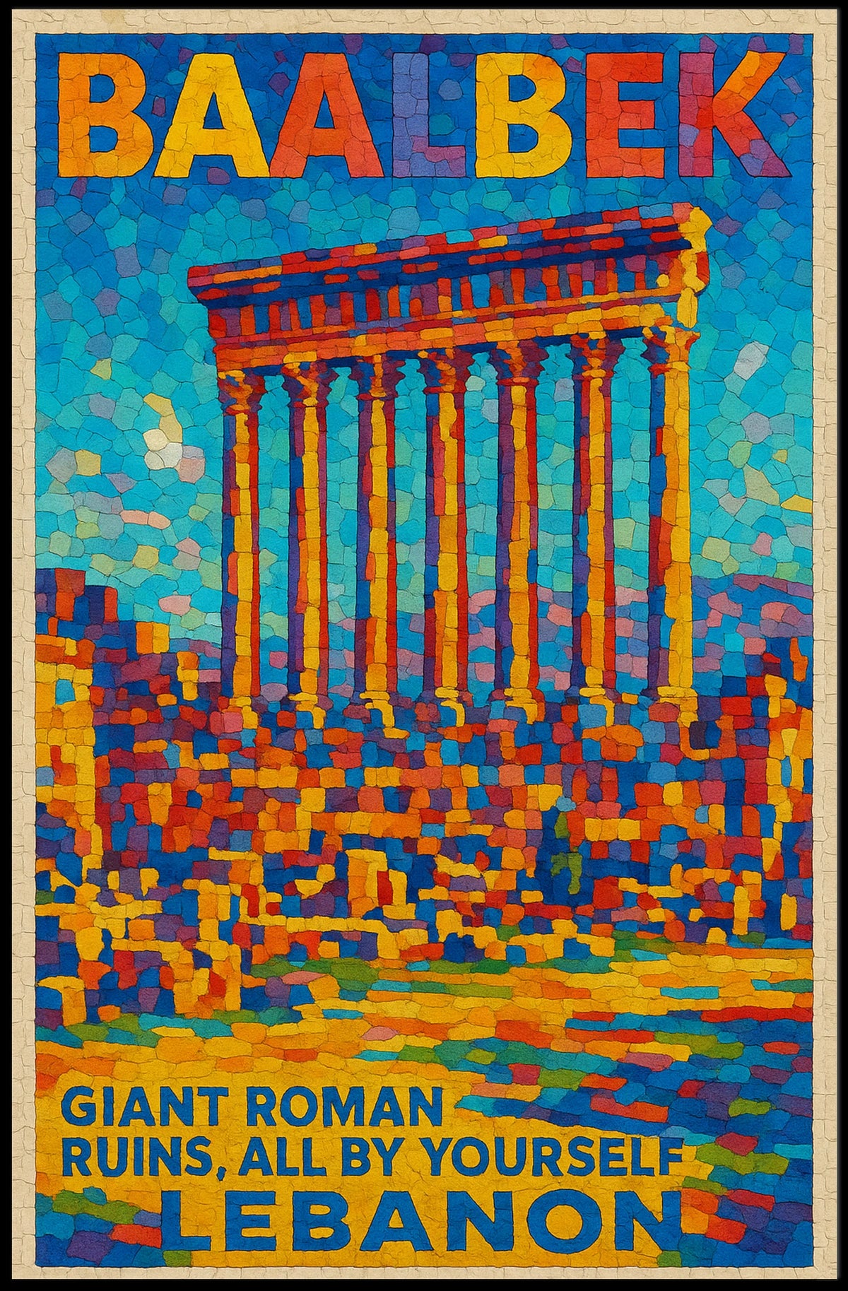 Baalbek Explore The Ancient Ruins Poster