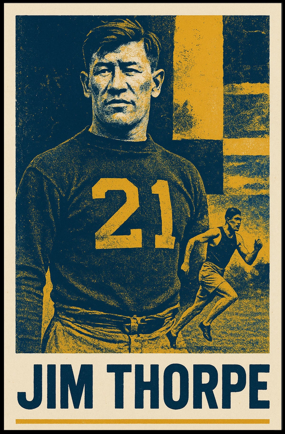 Jim Thorpe Legendary Athlete Poster