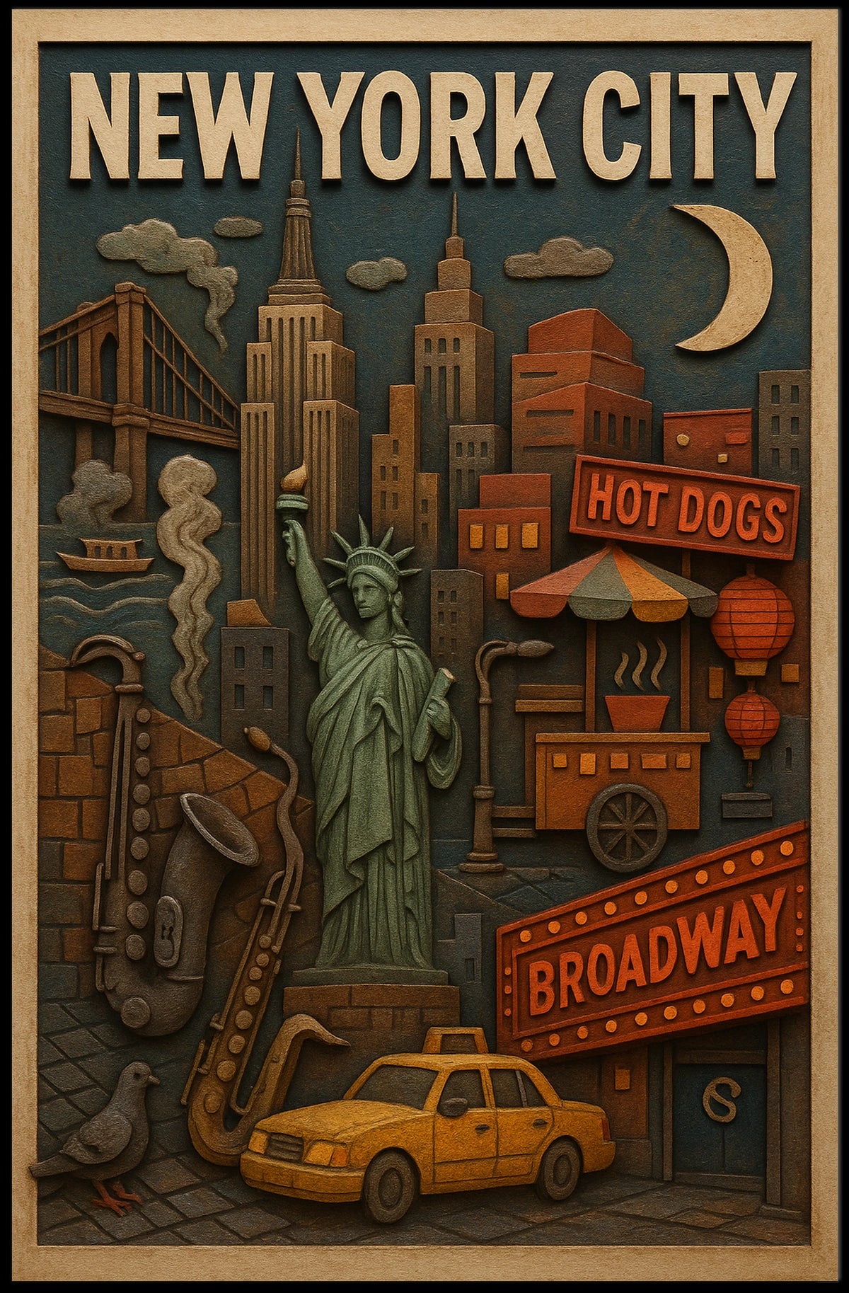 New York City Icons Poster