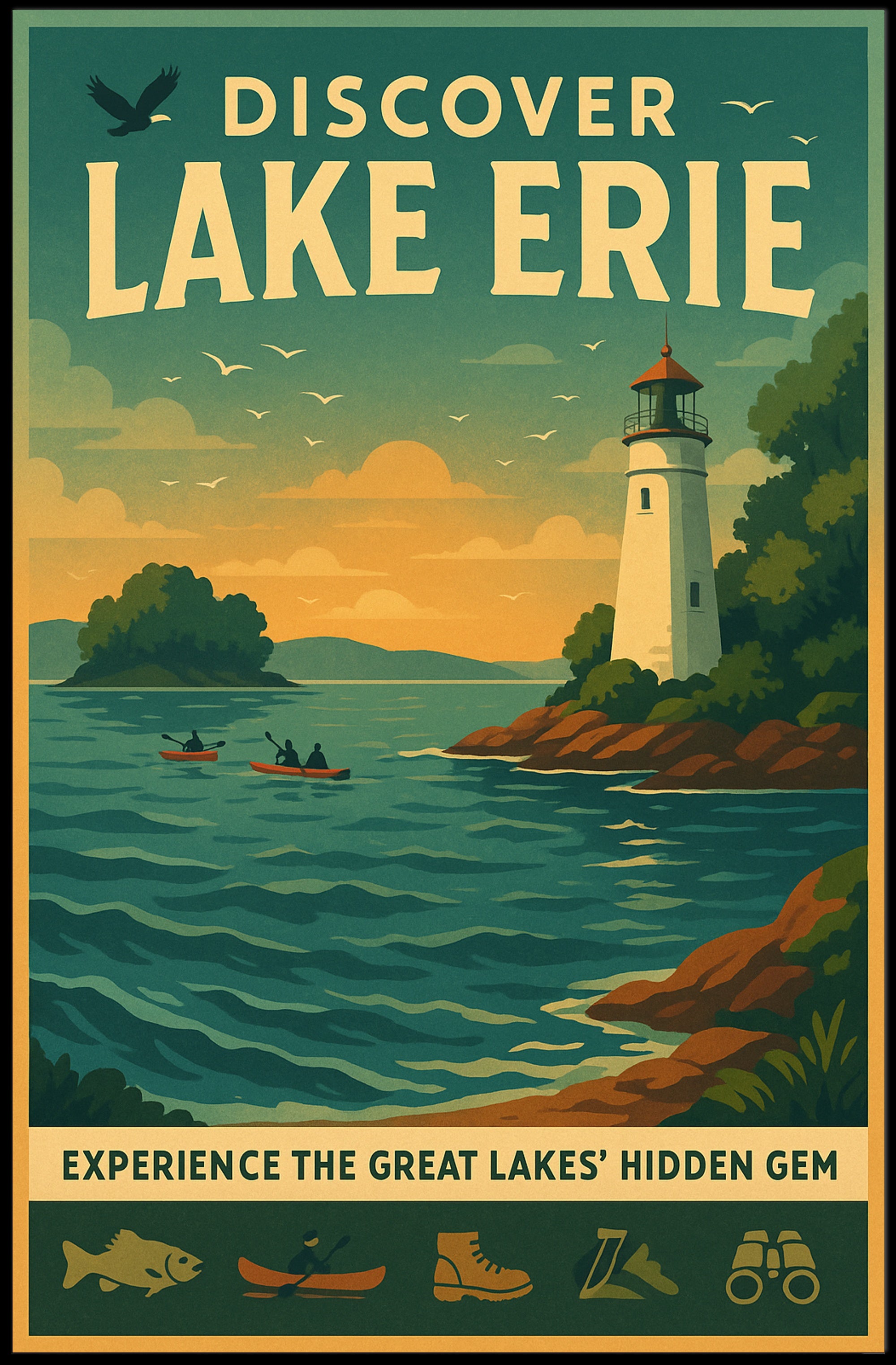 Discover Lake Erie Poster PosterGoat