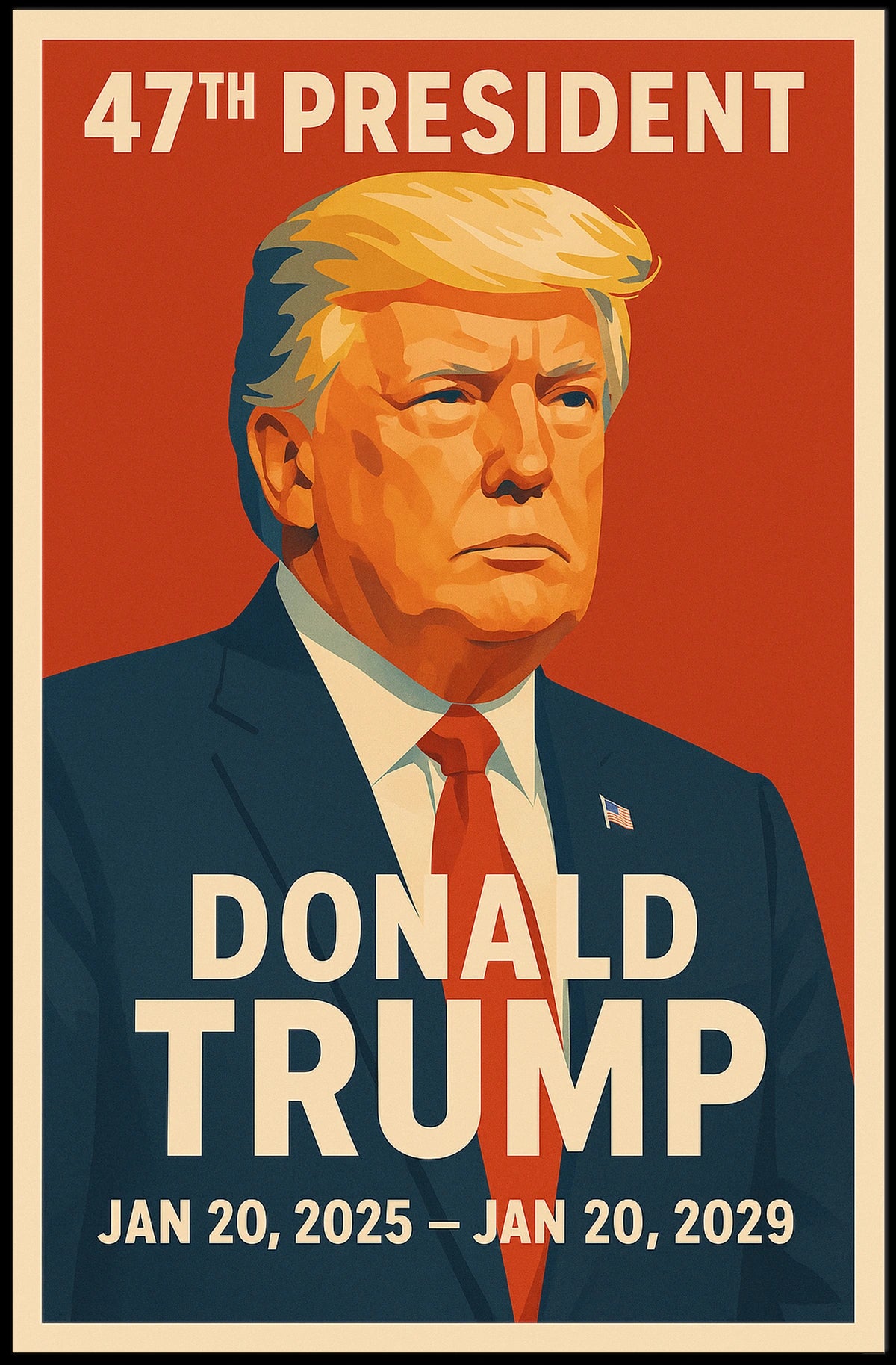 Trump 47Th President Patriotic Poster