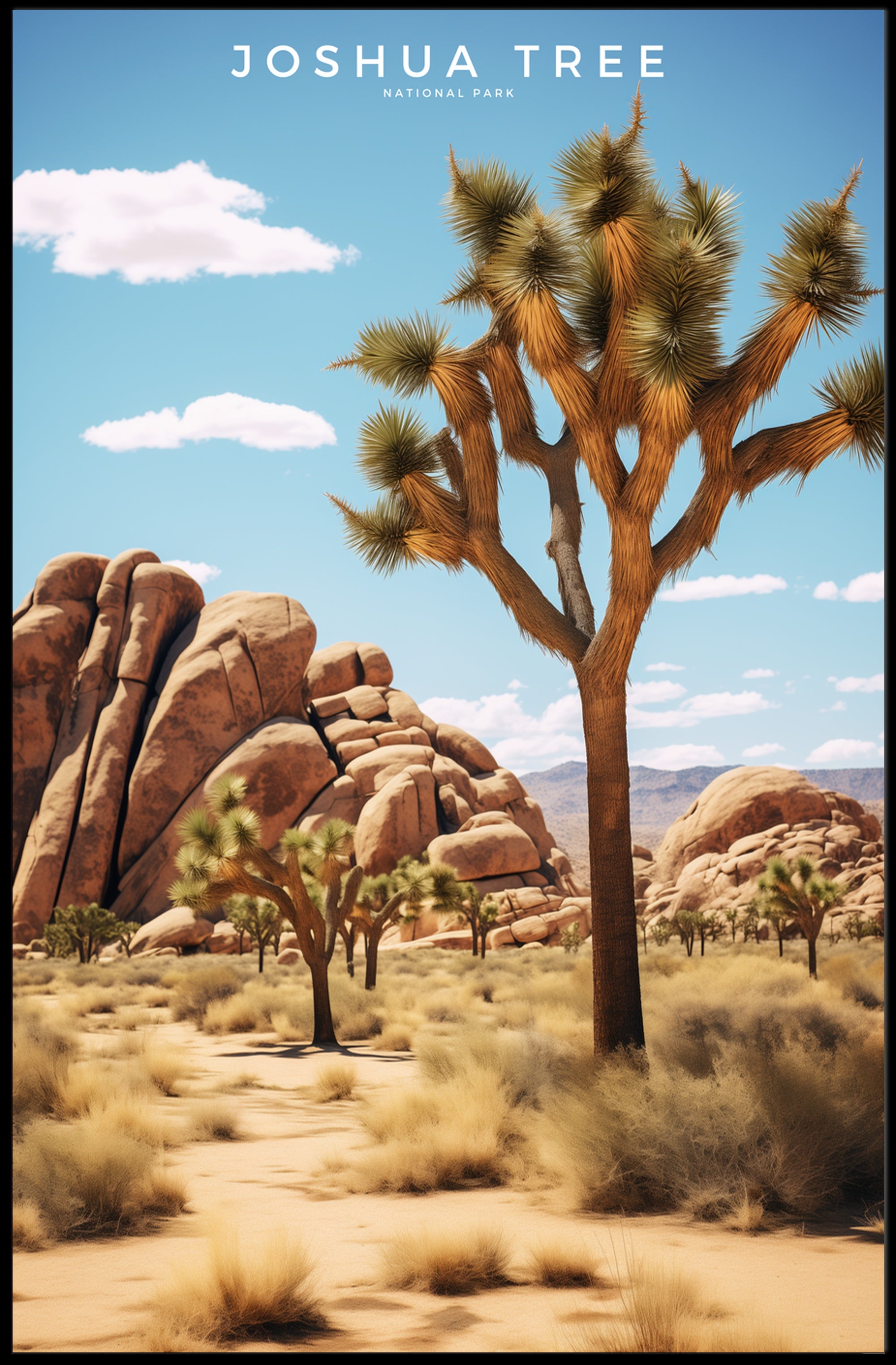 Joshua Tree National Park Scenic Travel Poster