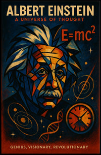 Albert Einstein A Universe of Thought Poster