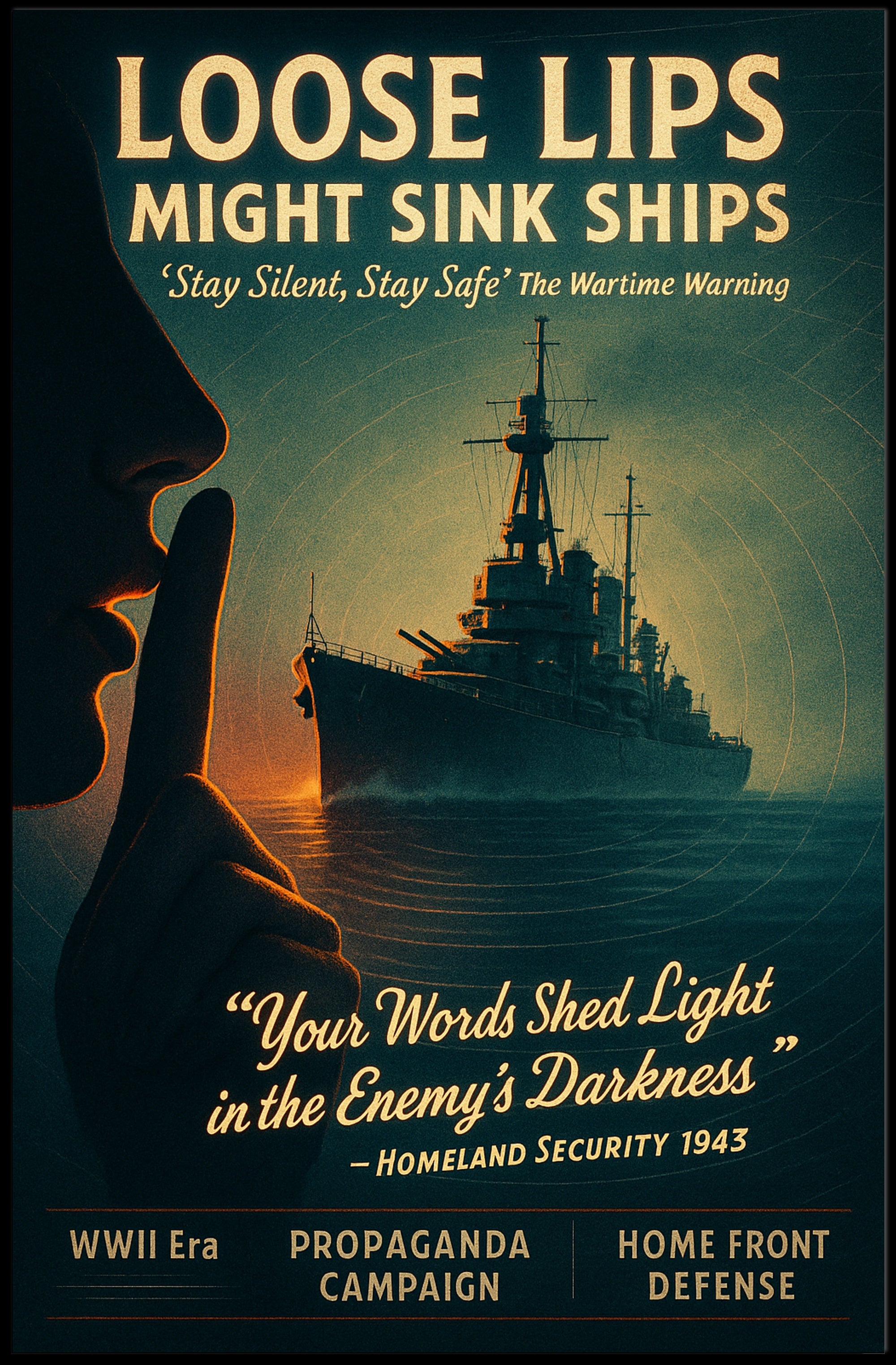 Loose Lips Might Sink Ships Poster