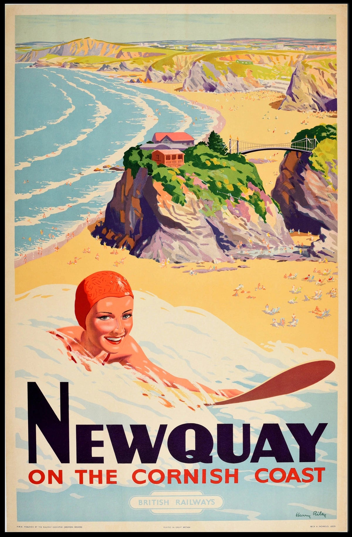 Newquay On The Cornish Coast Poster