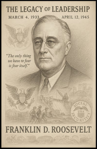 Franklin D. Roosevelt Legacy of Leadership Poster PosterGoat