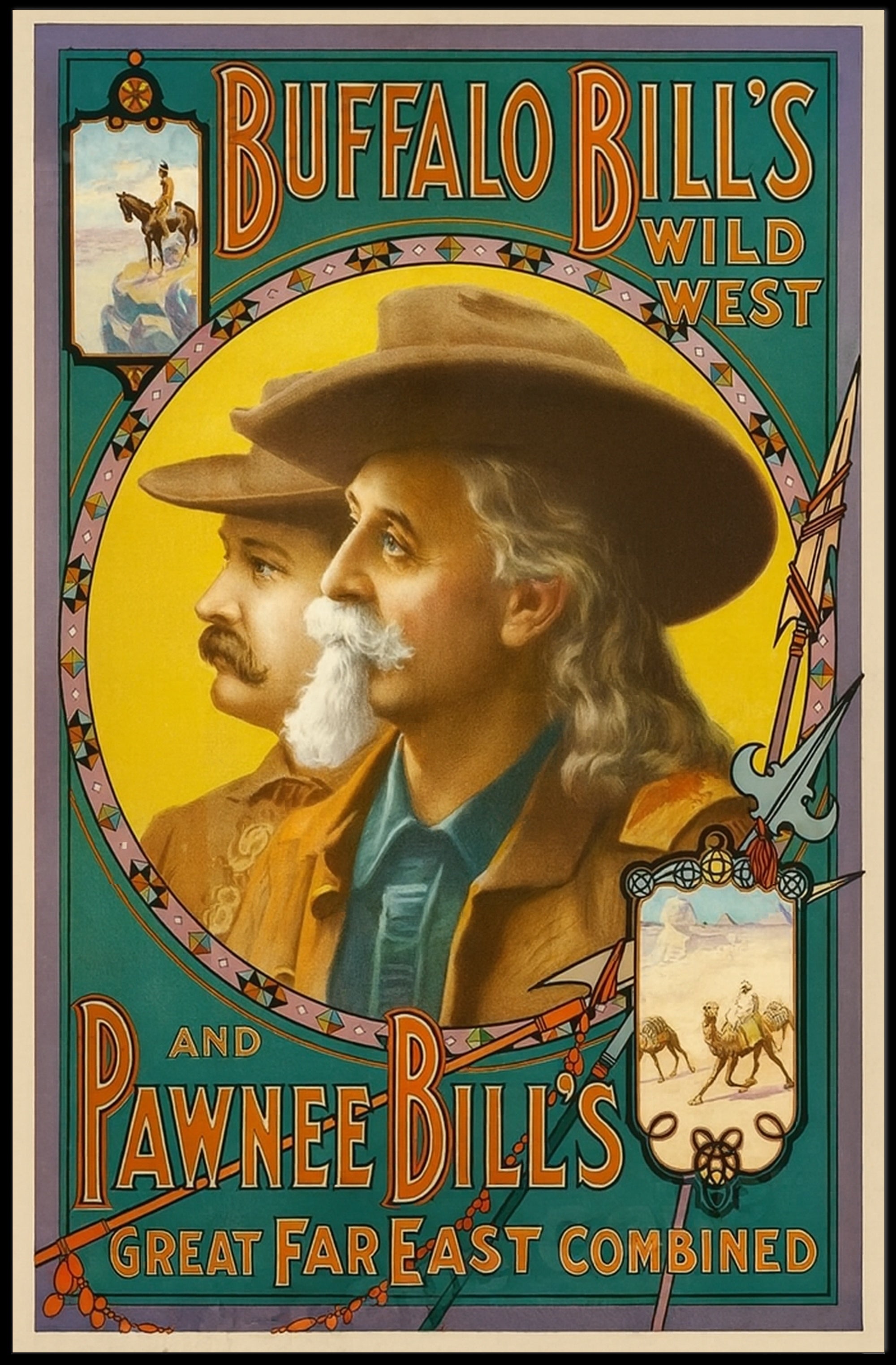 Buffalo Bills Wild West Show Poster Vintage Wall Art