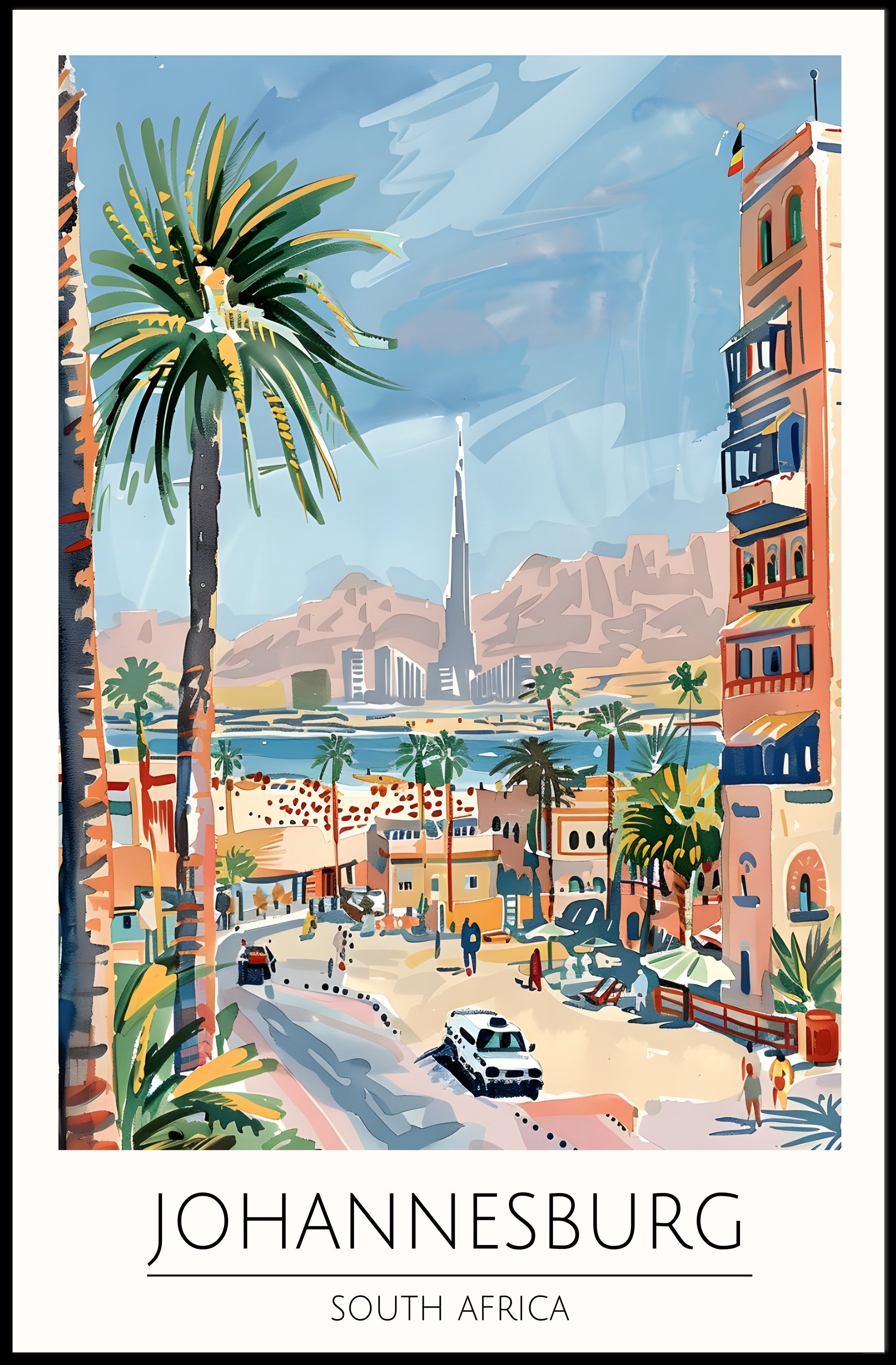 Vibrant Johannesburg Poster PosterGoat