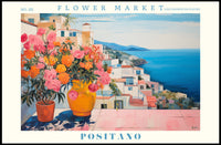 Positano's Vibrant Scenic View: Travel Poster