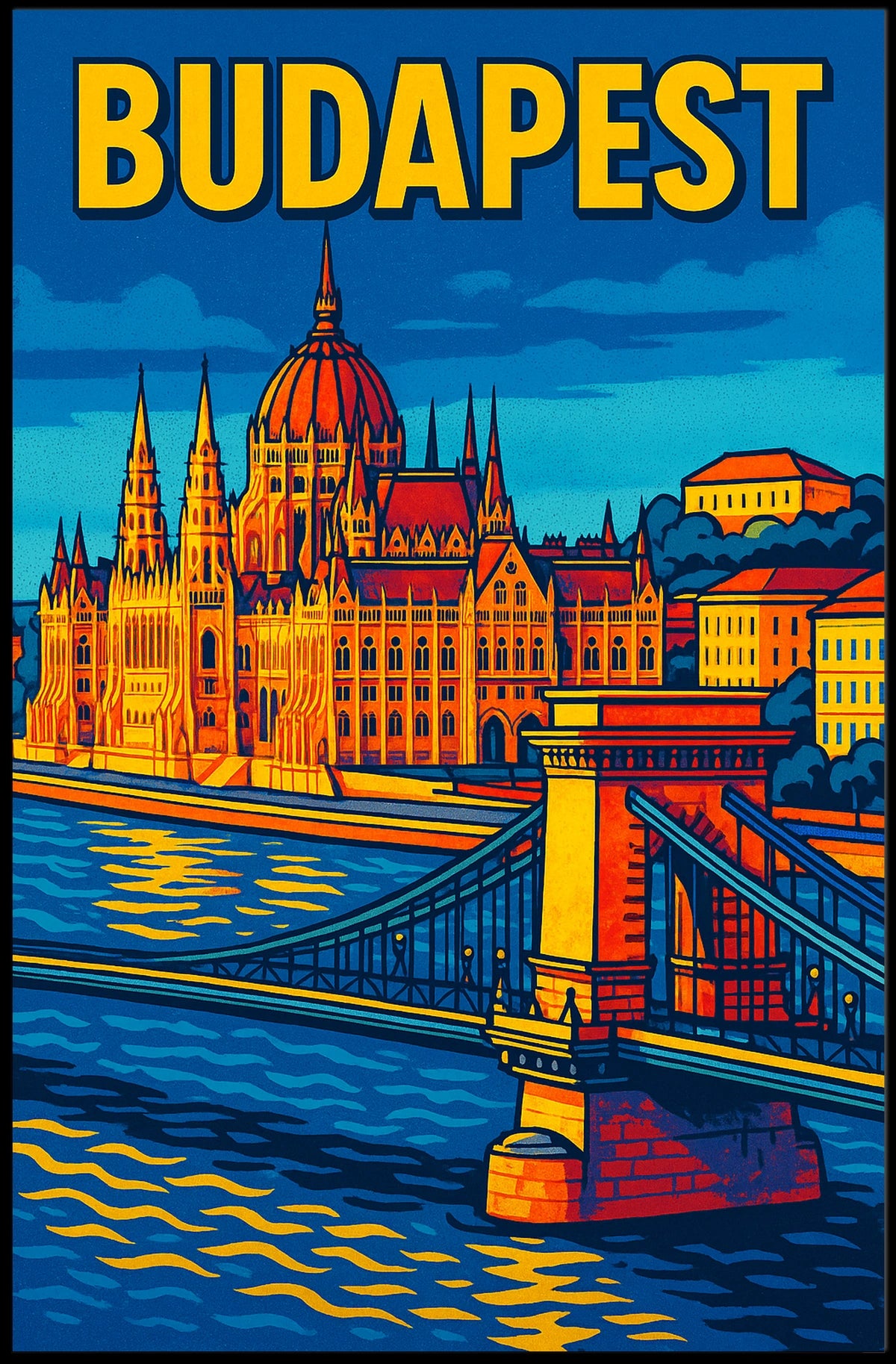 Budapest A Vibrant Cityscape Poster