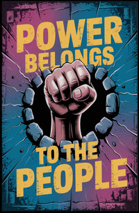 Powerful Fist of Resistance Political or Propaganda Poster