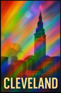 Cleveland Skyline Photography Realism Decor Lovers Poster