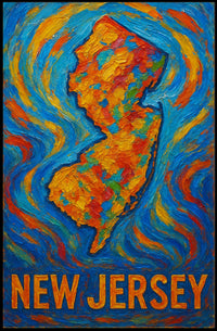 New Jersey A Vibrant Impression Poster