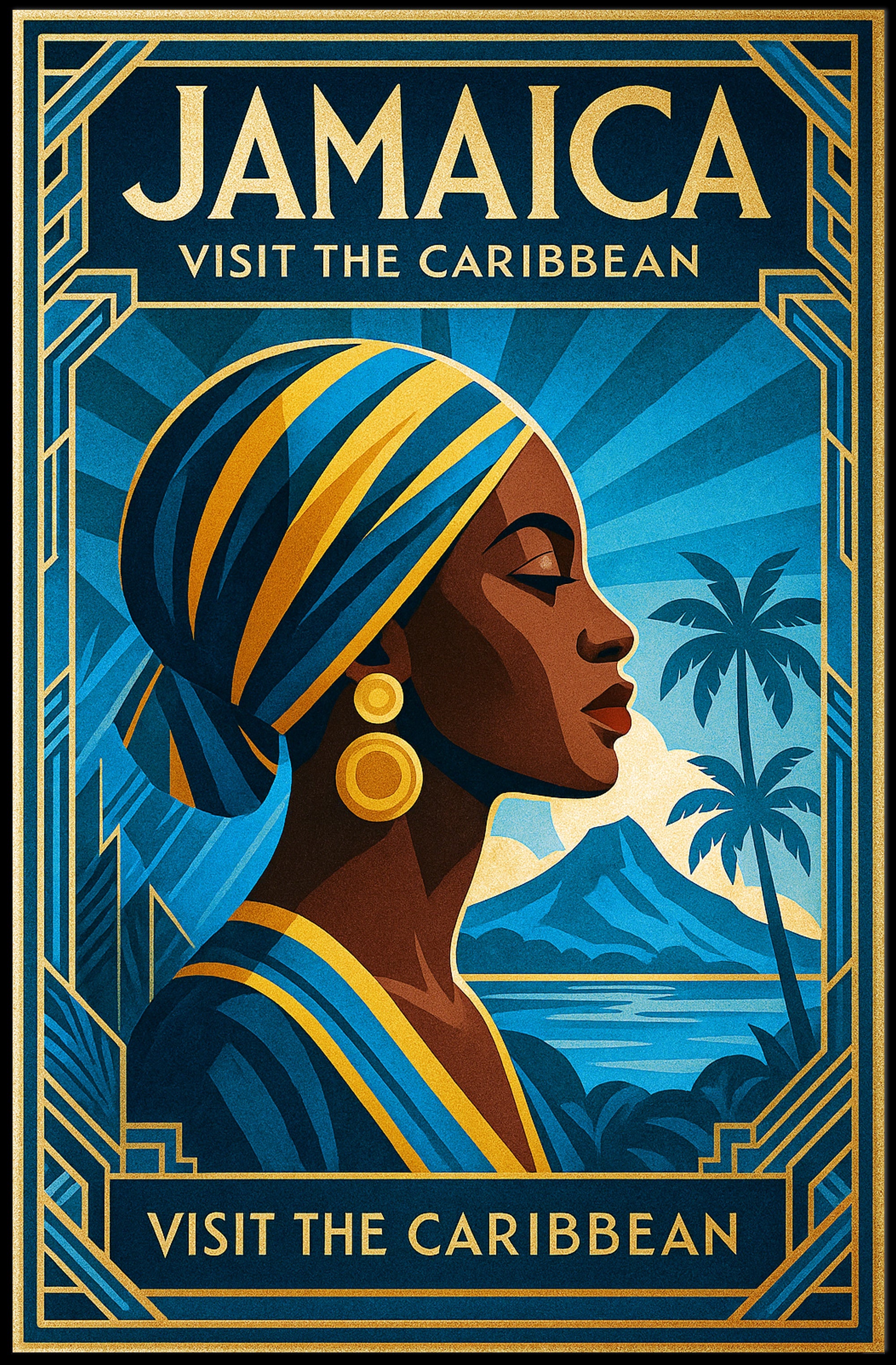 Discover Jamaica Visit the Caribbean Poster PosterGoat